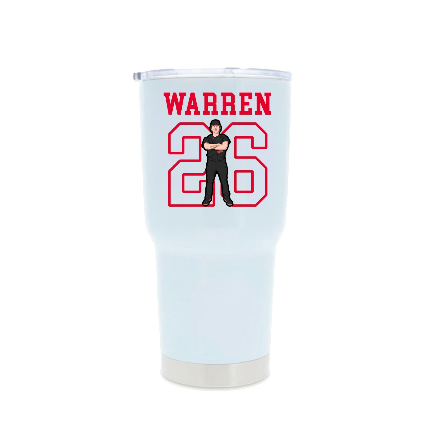 30oz Stainless Steel Tumbler — Shirsey in White