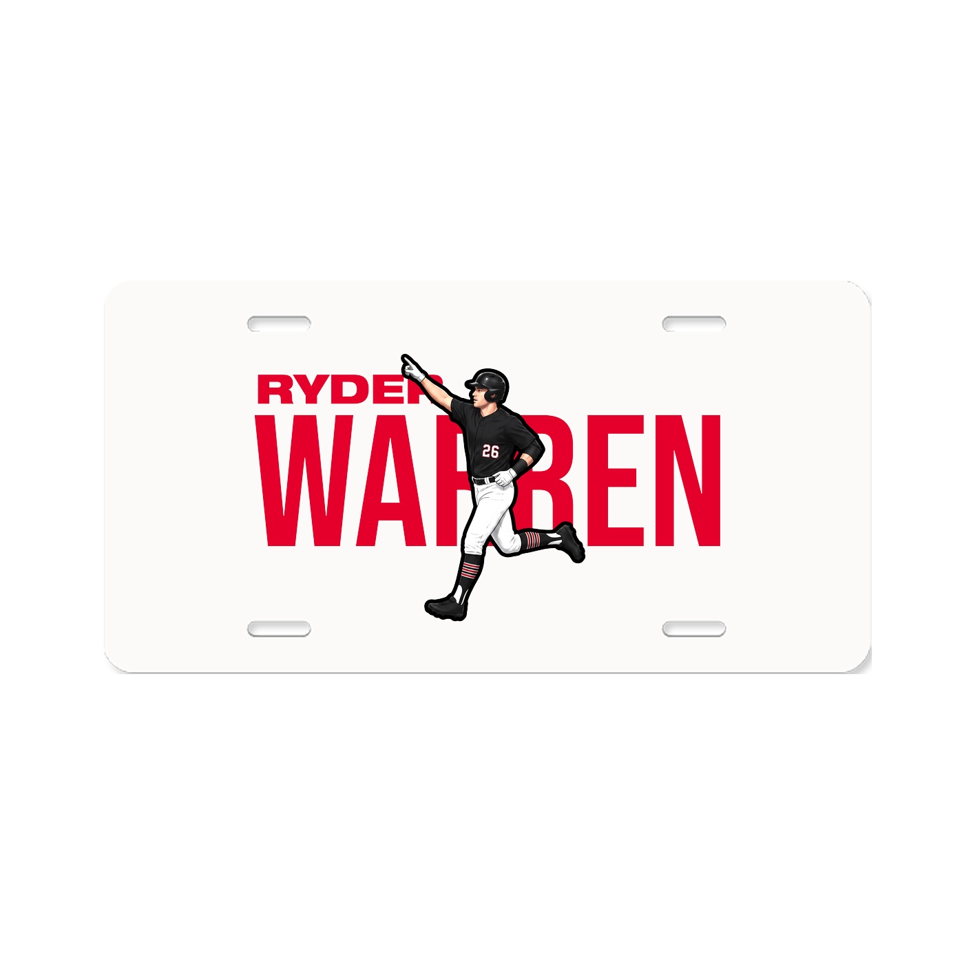 License Plate — Player Name in Classic