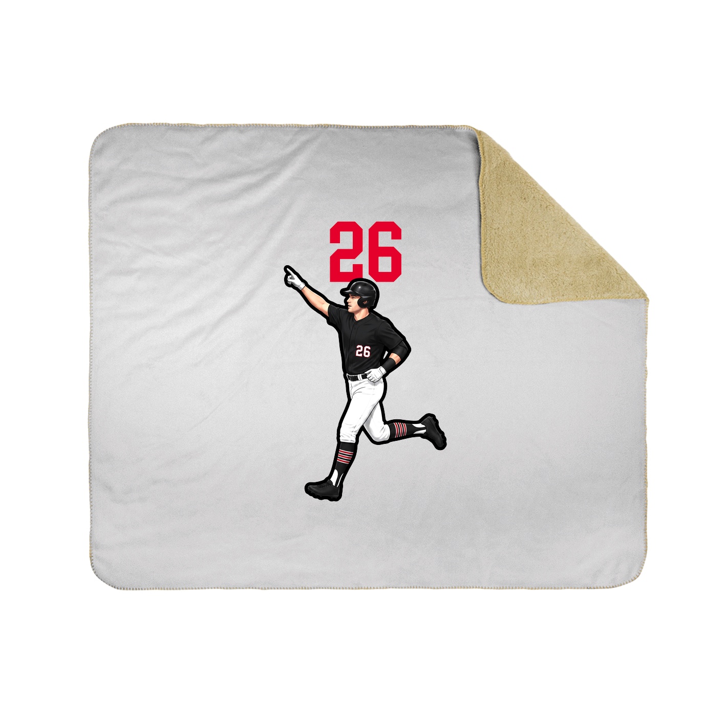 Throw Blanket — Number Top in White