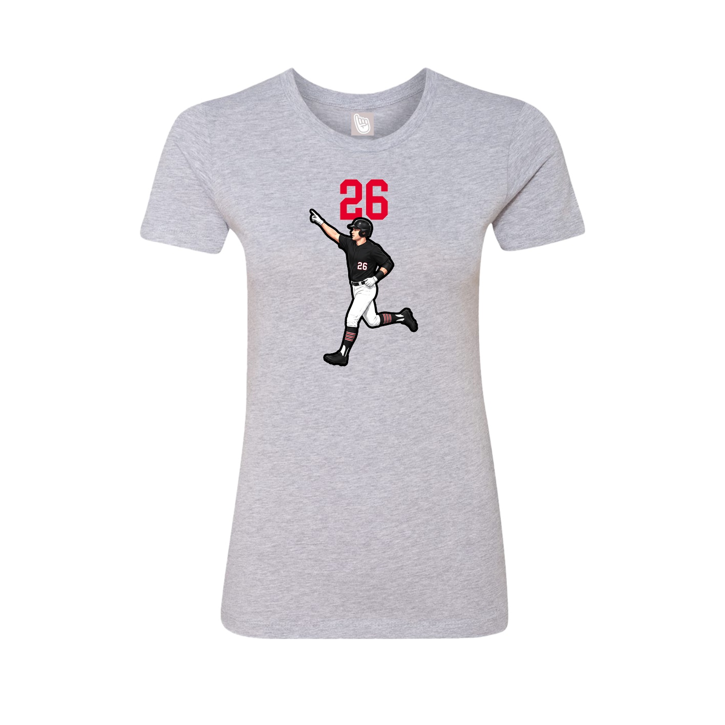 Womens Tee — Number Top in Grey