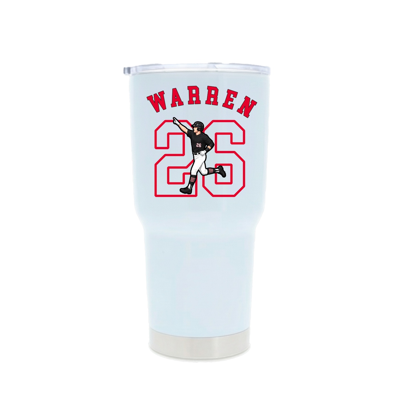 30oz Stainless Steel Tumbler — Shirsey Arch in White