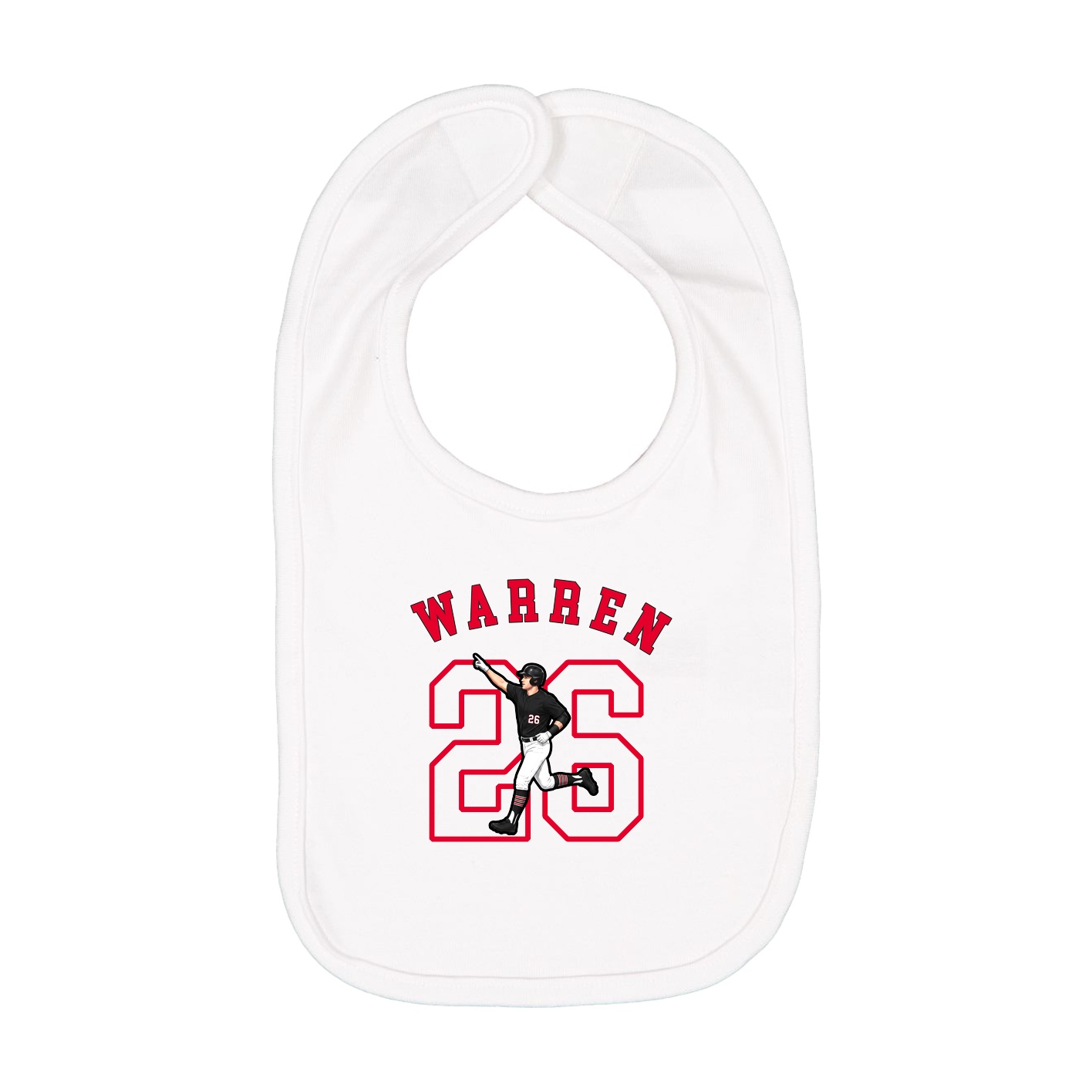 Infant Bib — Shirsey Arch in White