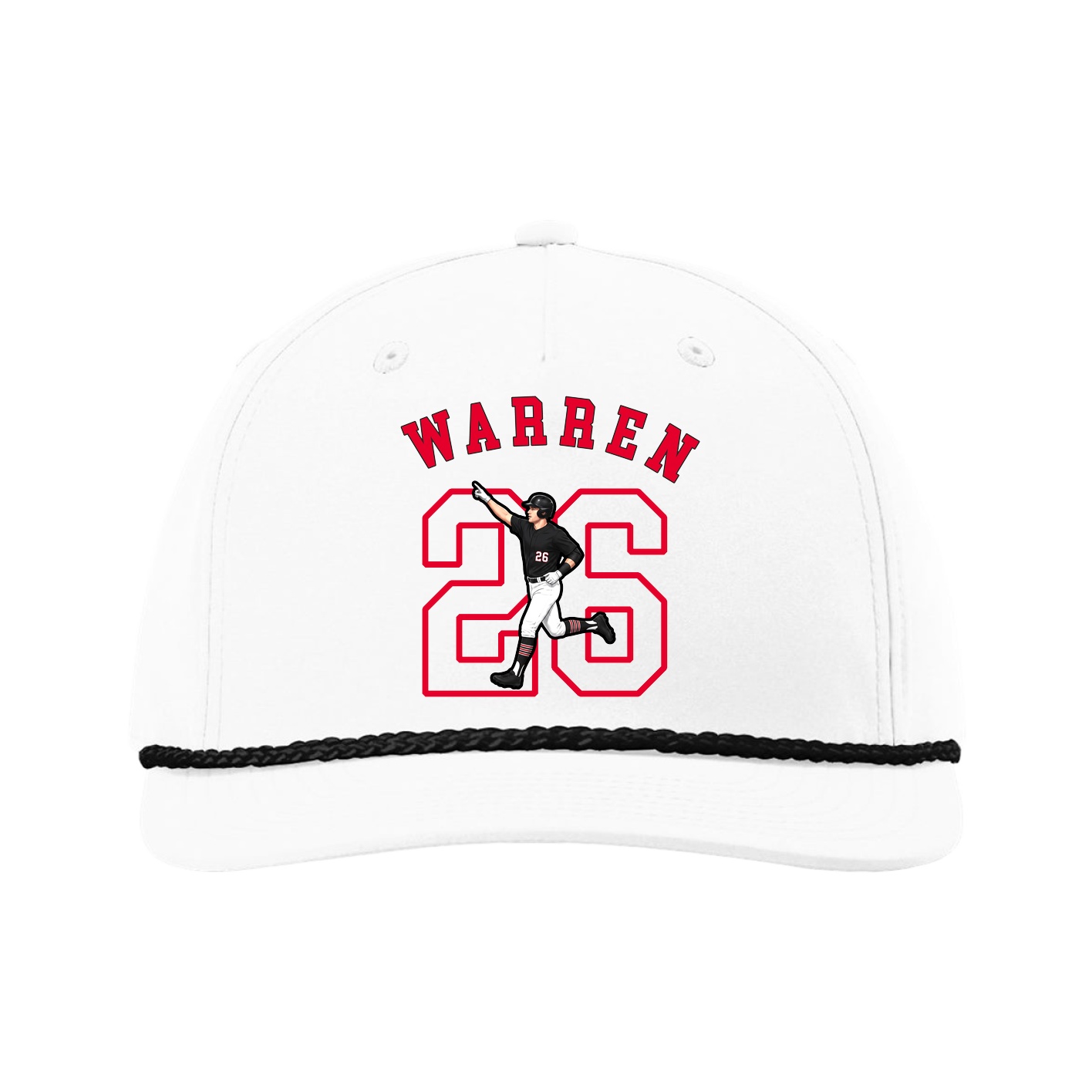 Five-Panel Classic Rope Cap — Shirsey Arch in White