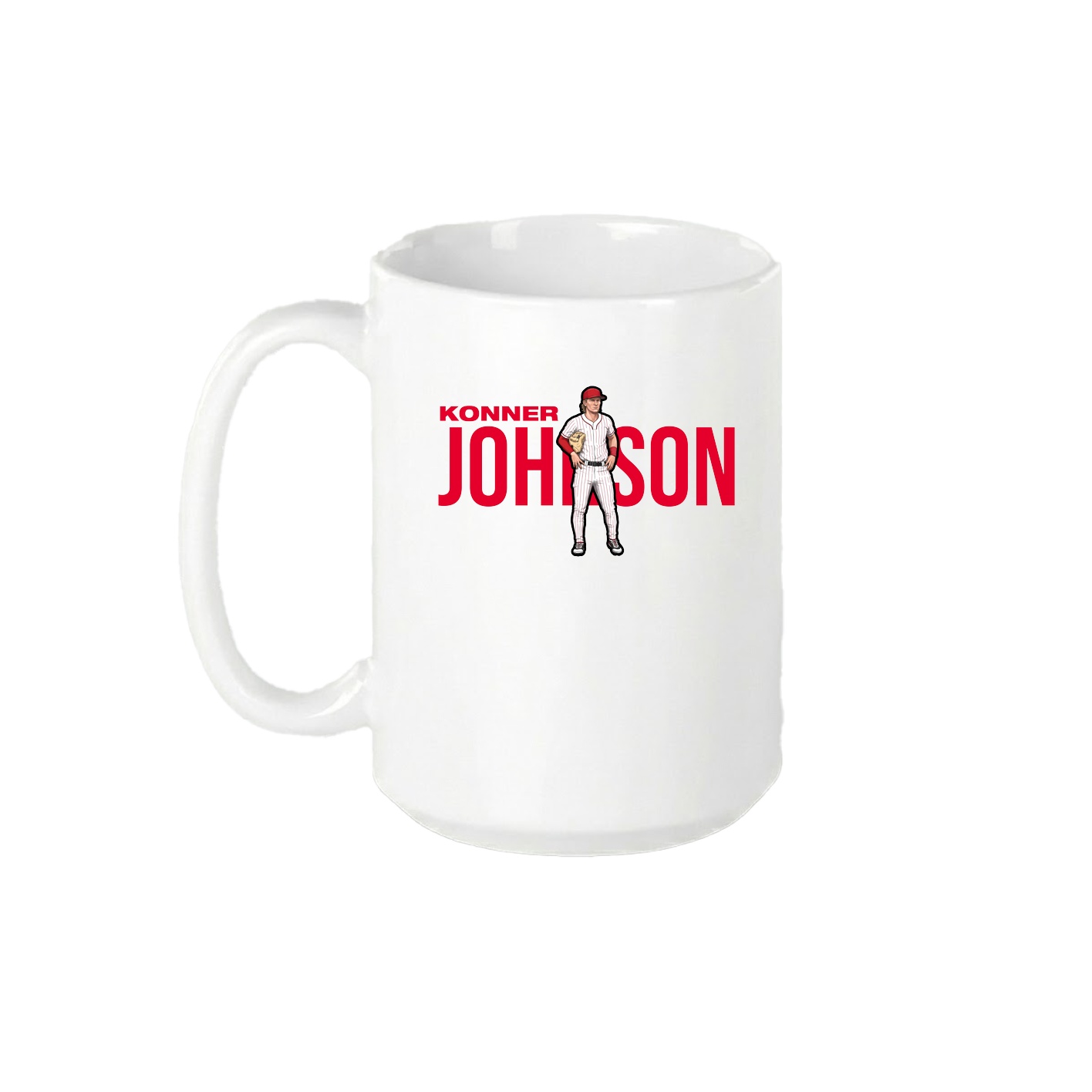 15oz Coffee Mug — Player Name in White