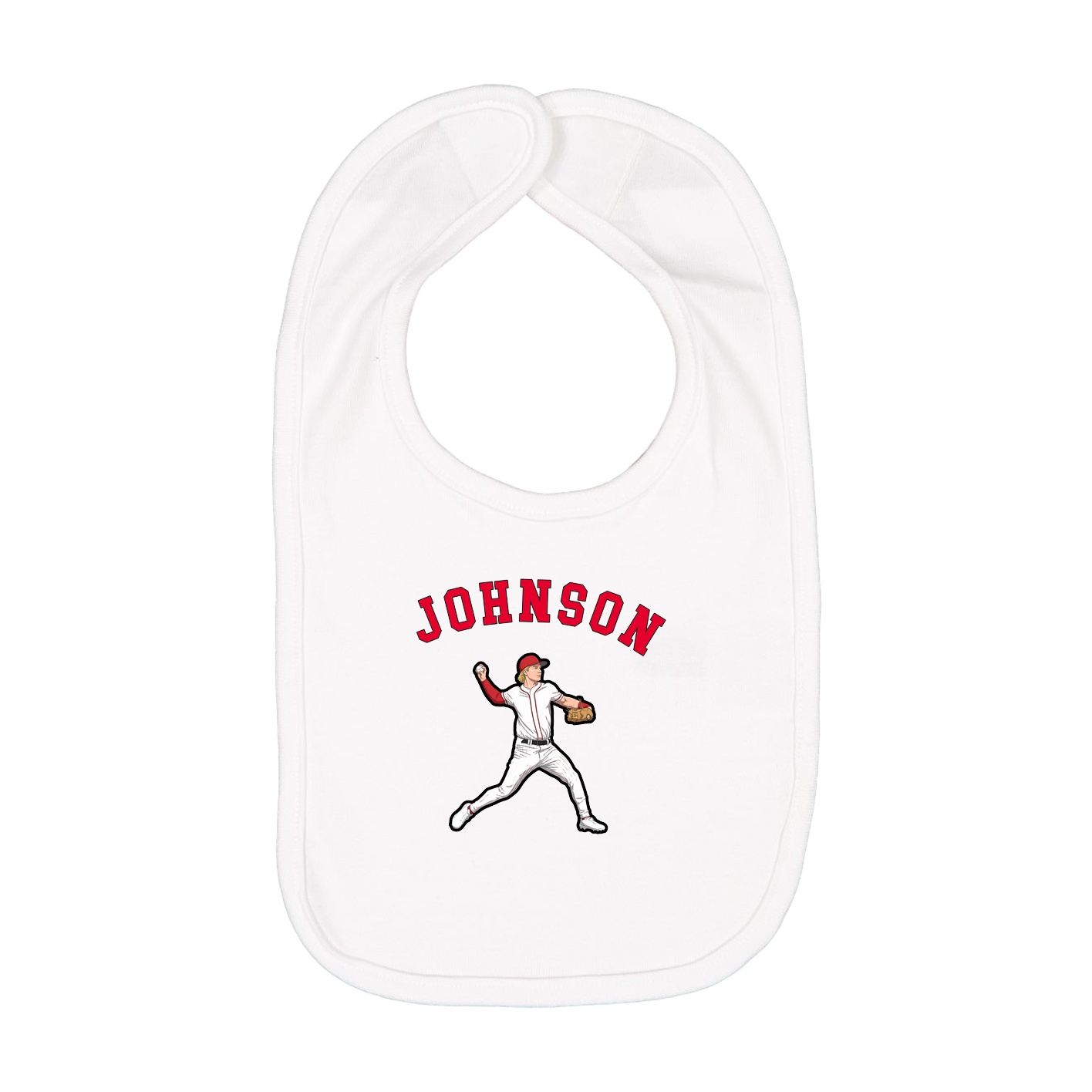 Infant Bib — Shirsey Arch in White