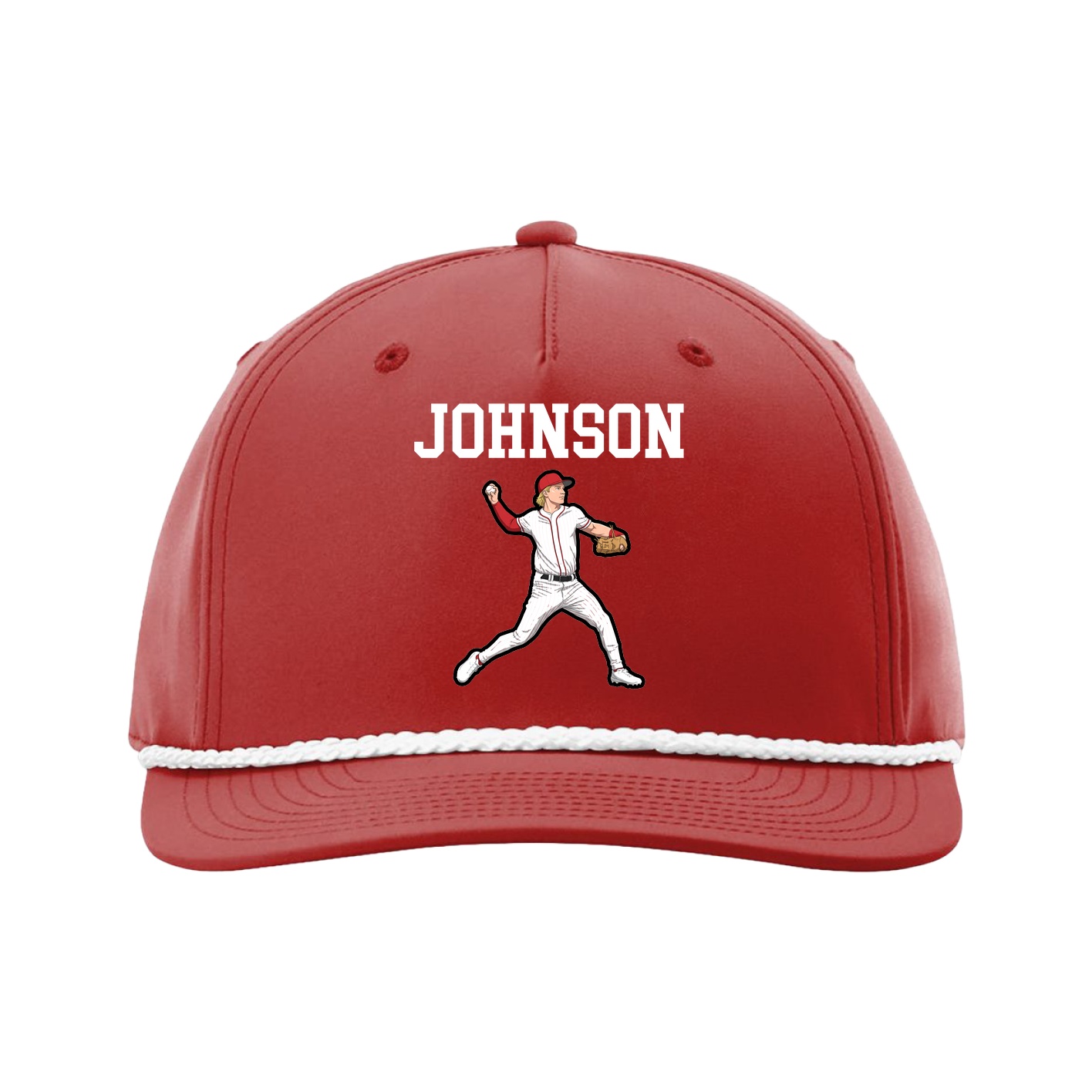 Five-Panel Classic Rope Cap — Shirsey in Red