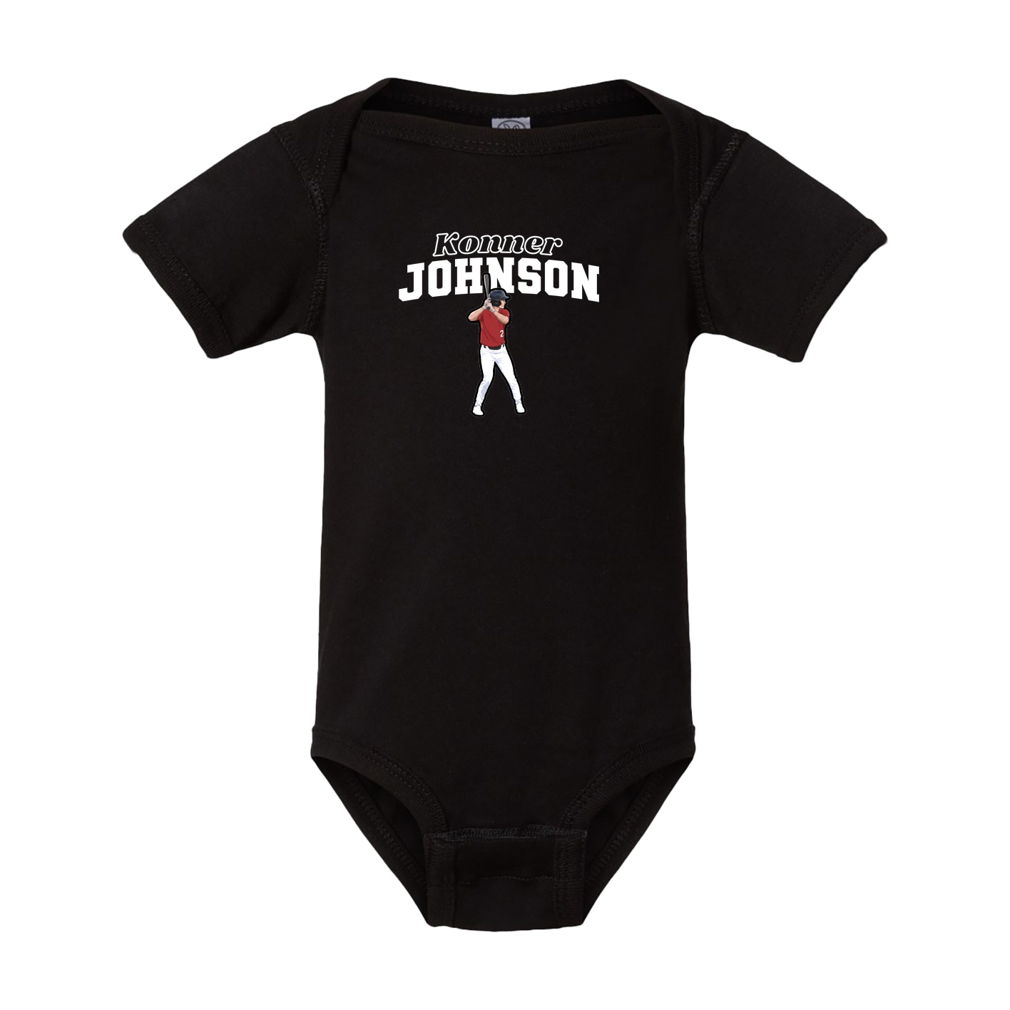 Baby Onesie — Name Arch in Black