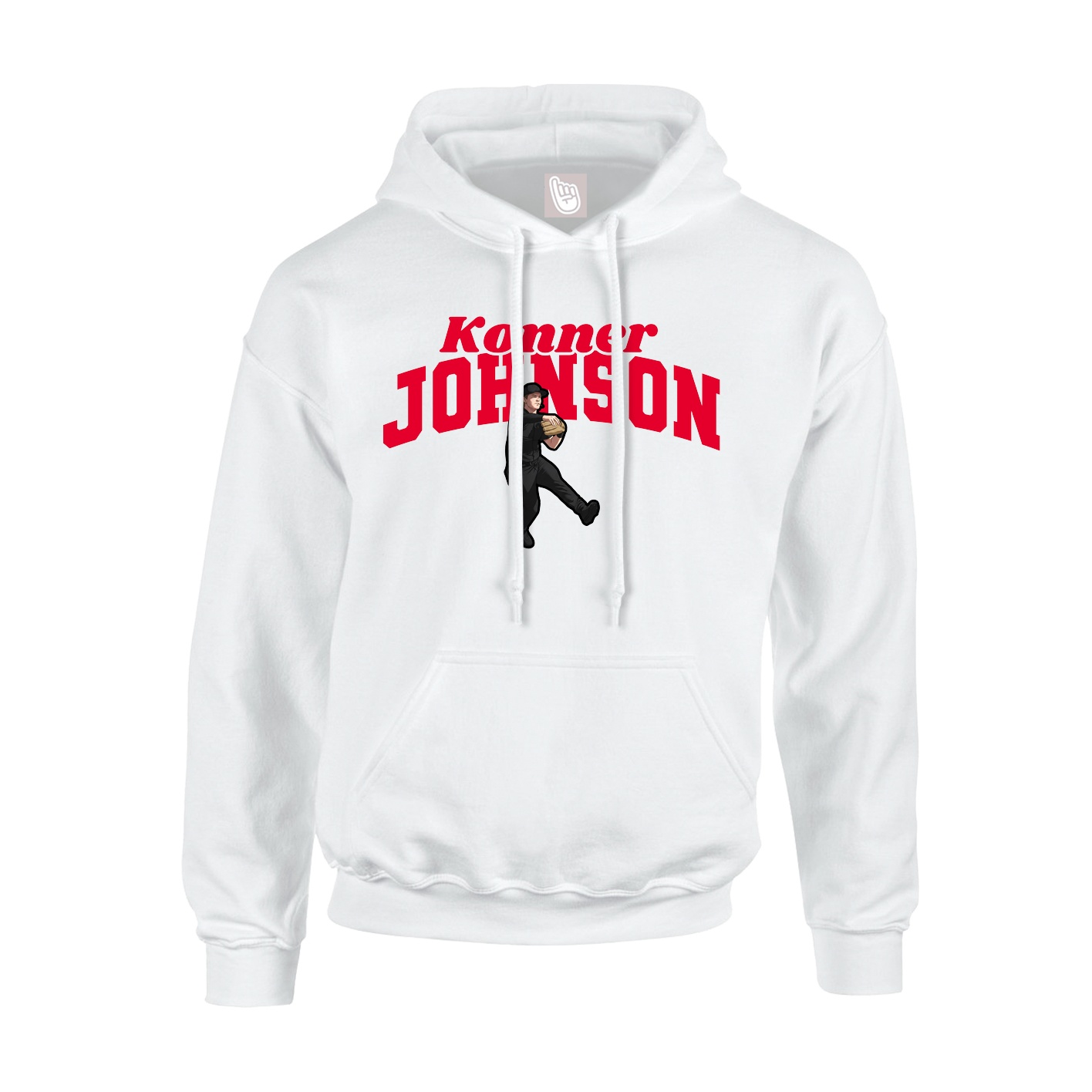 Hoodie — Signature Arch in White