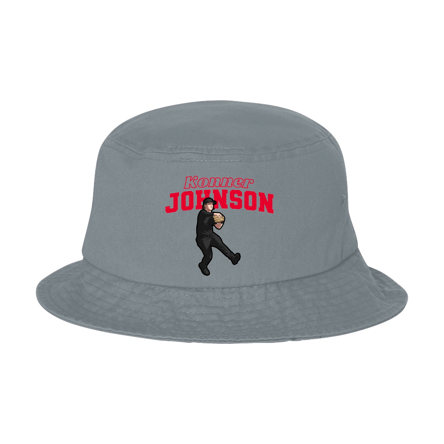 Bucket Cap — Name Arch in Grey