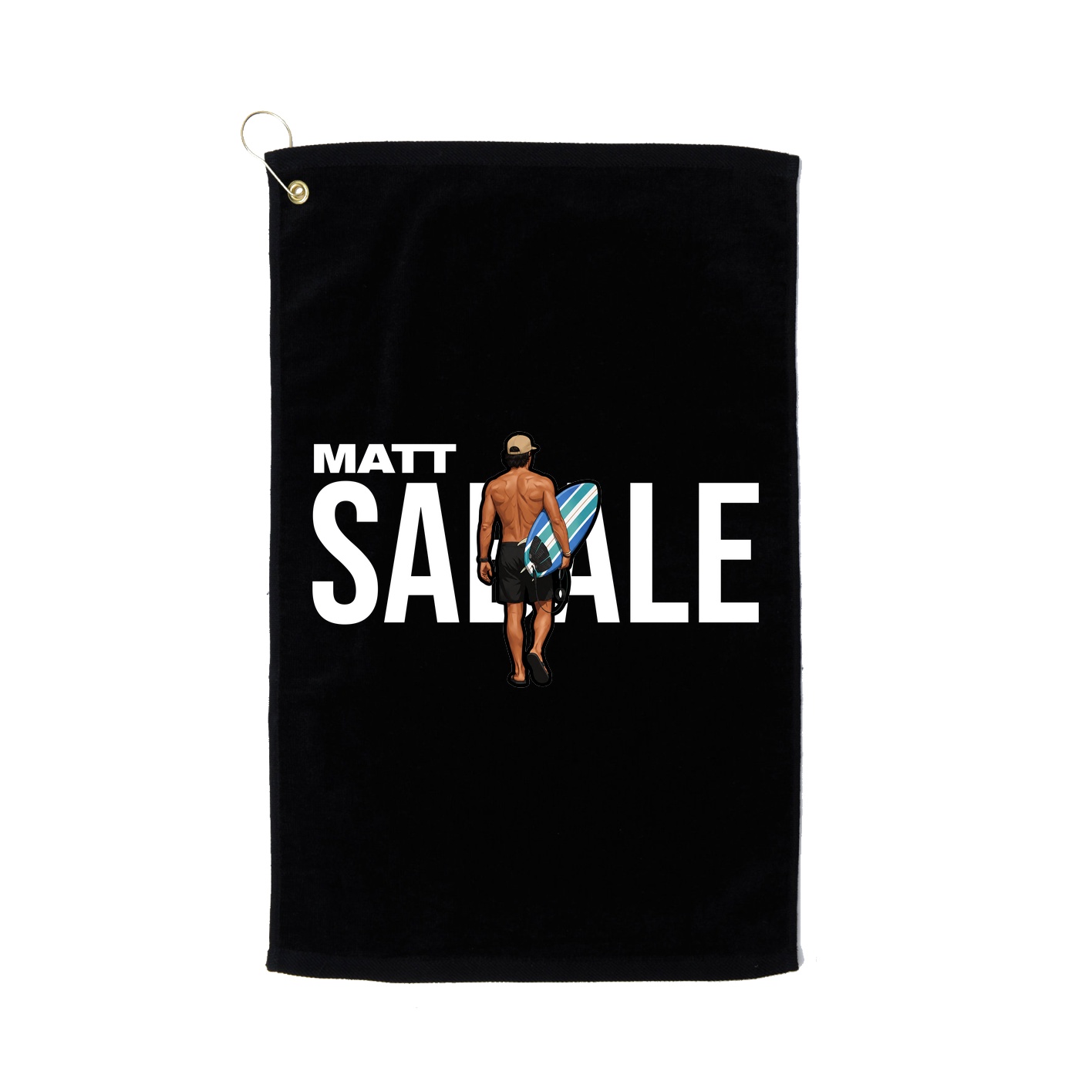 Golf Towel — Player Name in Black