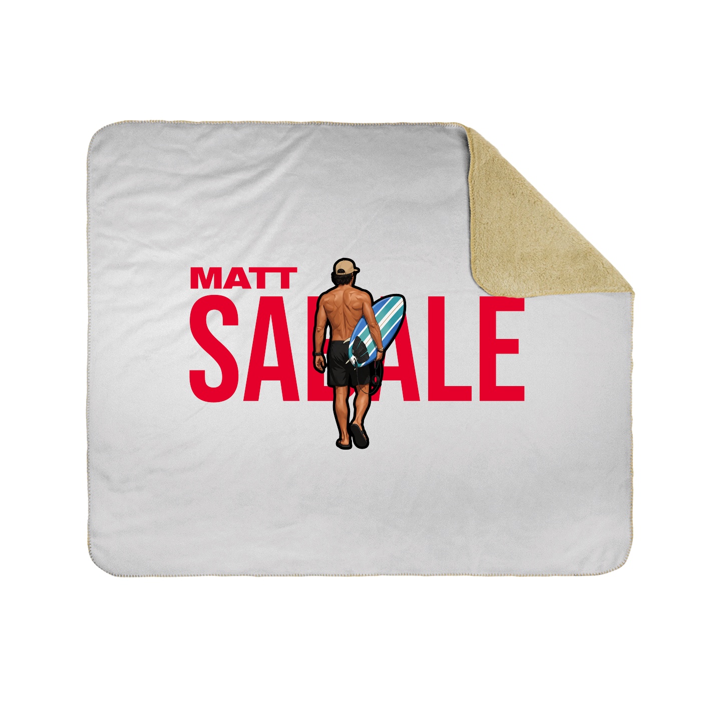 Throw Blanket — Player Name in White