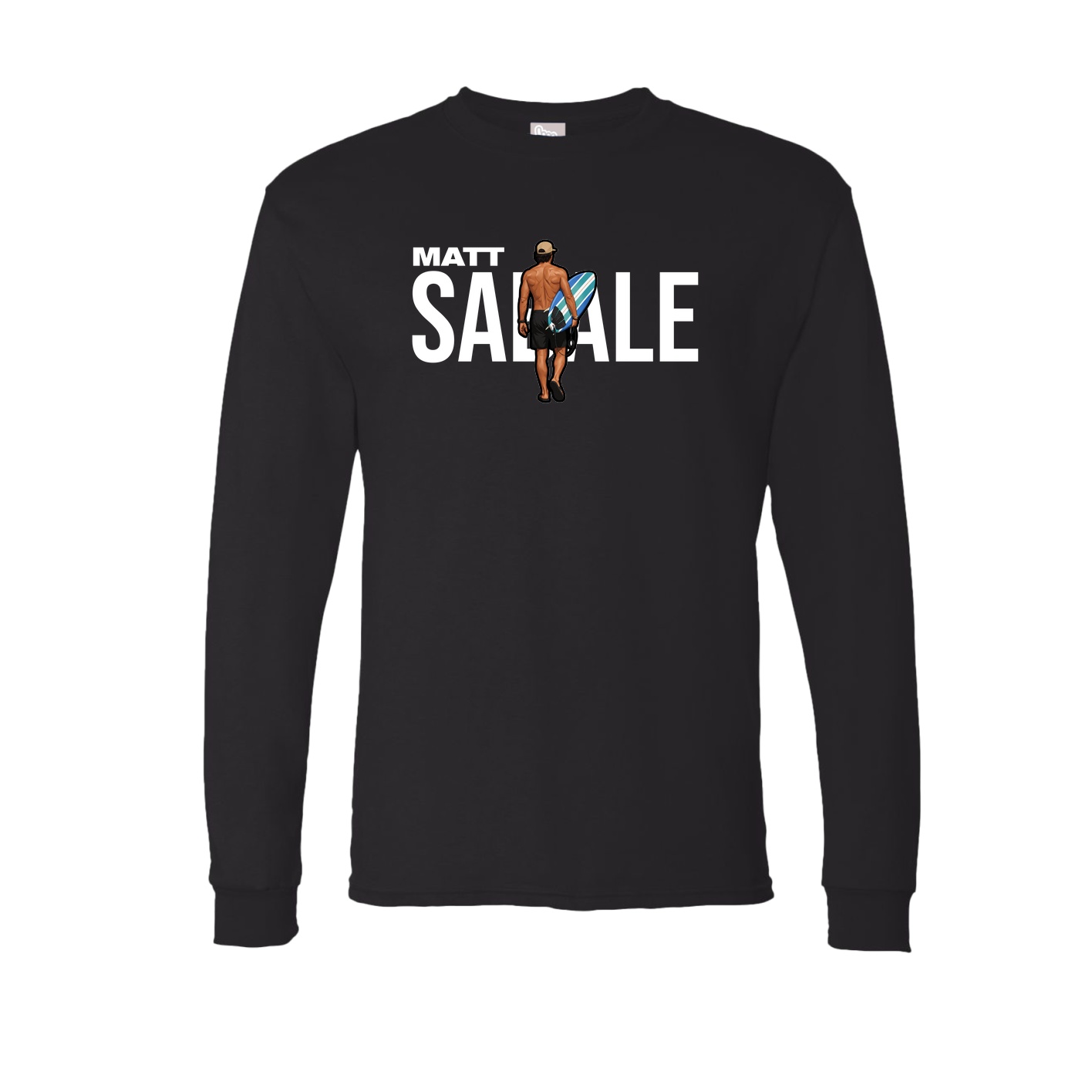 Long Sleeve Tee — Player Name in Black