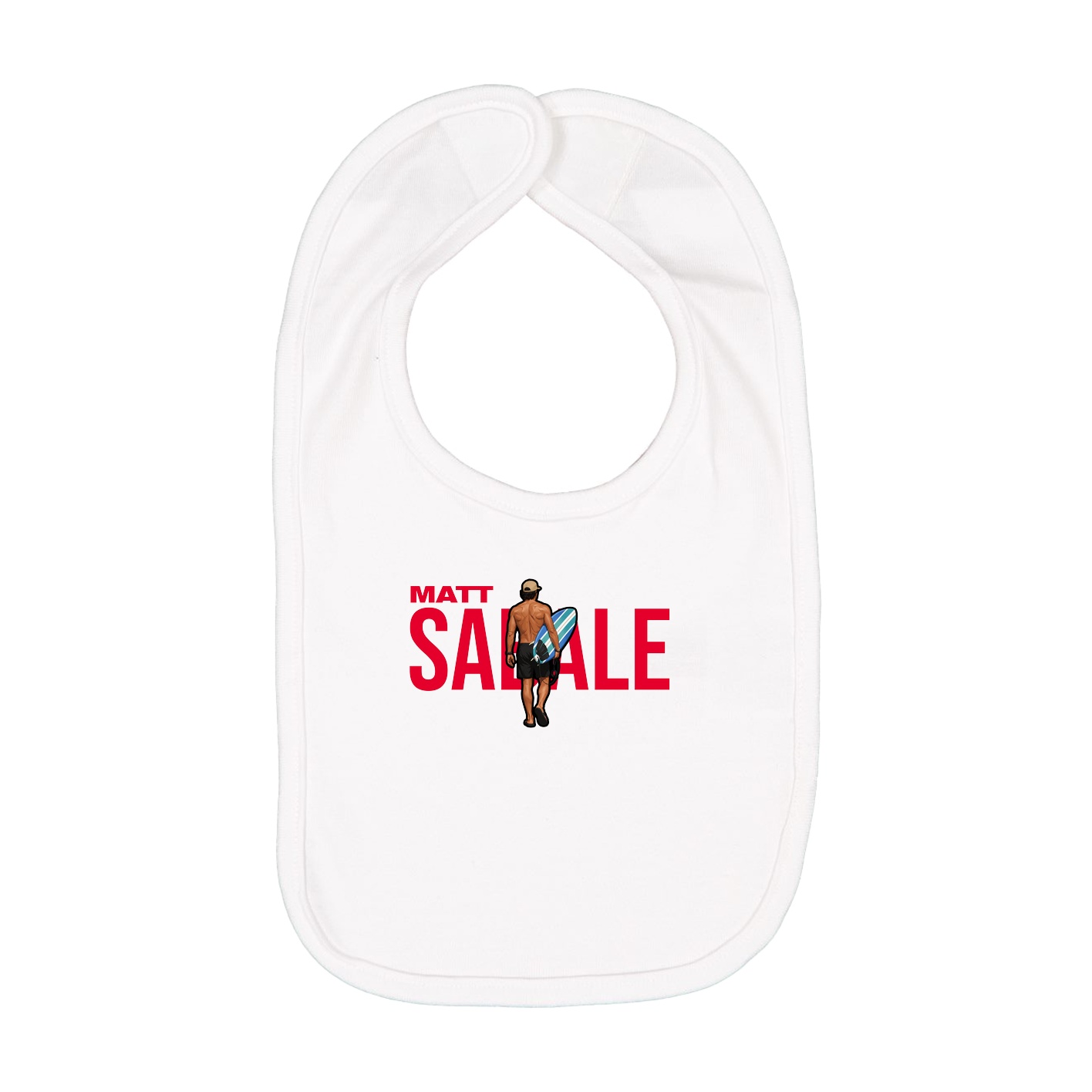 Infant Bib — Player Name in White