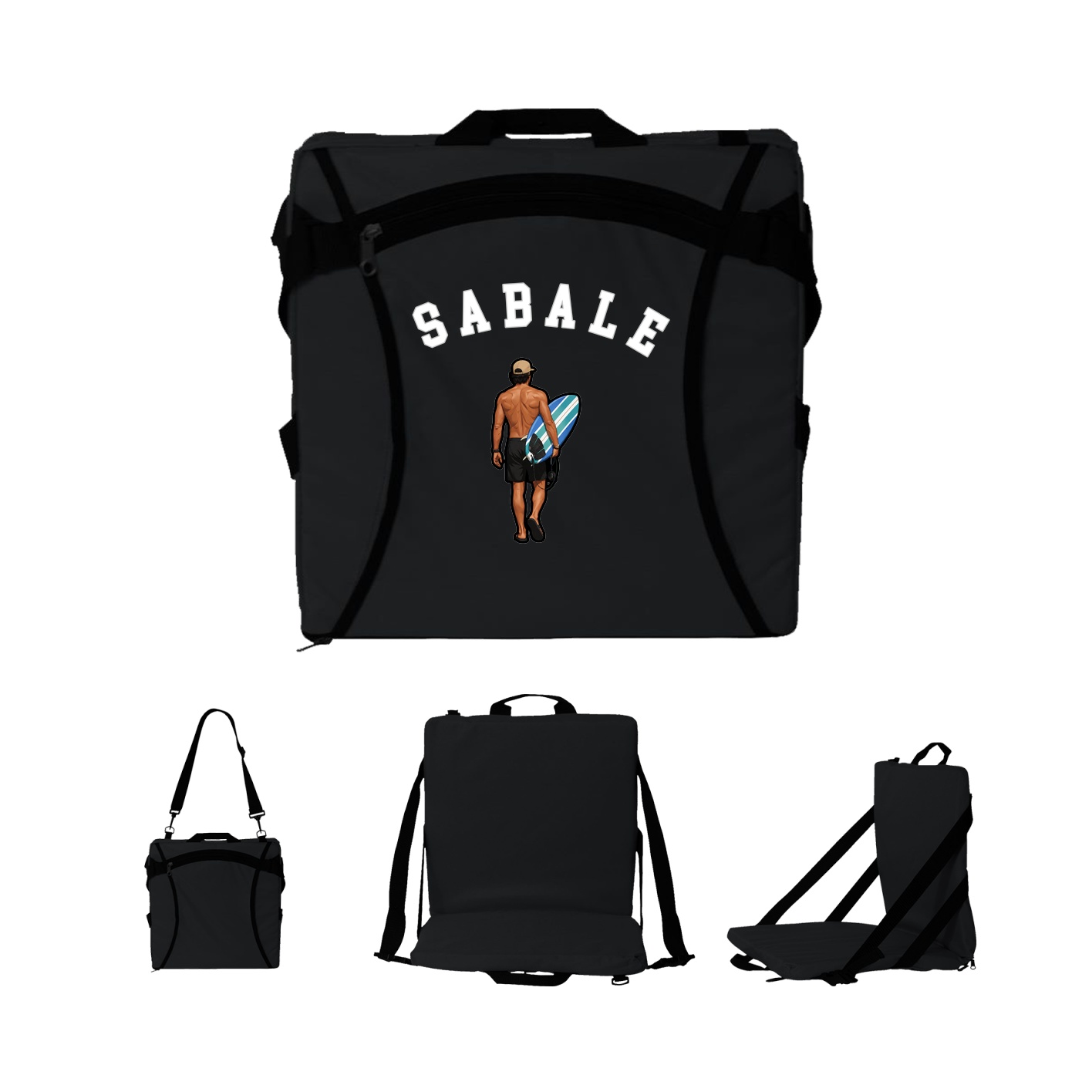 Folding Stadium Seat — Shirsey Arch in Black