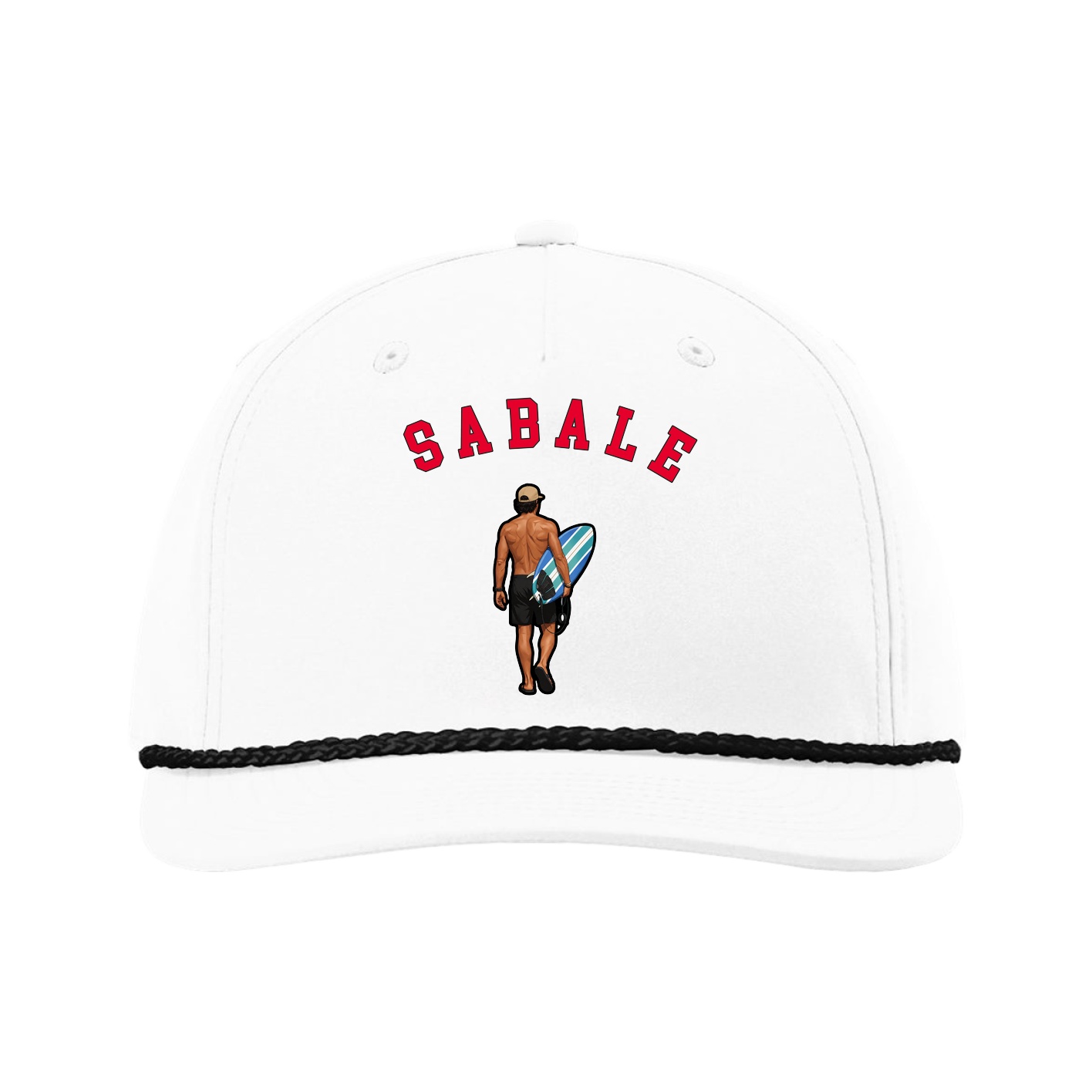 Five-Panel Classic Rope Cap — Shirsey Arch in White