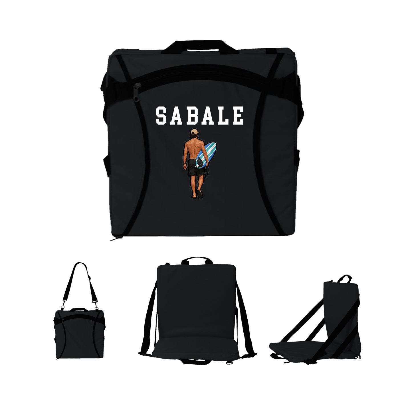 Folding Stadium Seat — Shirsey in Black