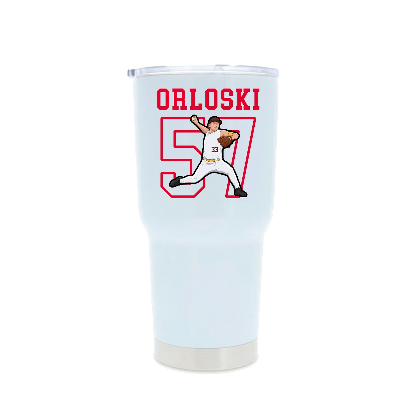 30oz Stainless Steel Tumbler — Shirsey in White