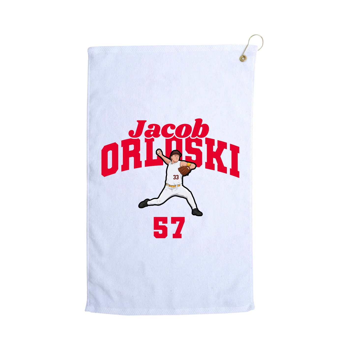 Golf Towel — Signature Arch in White