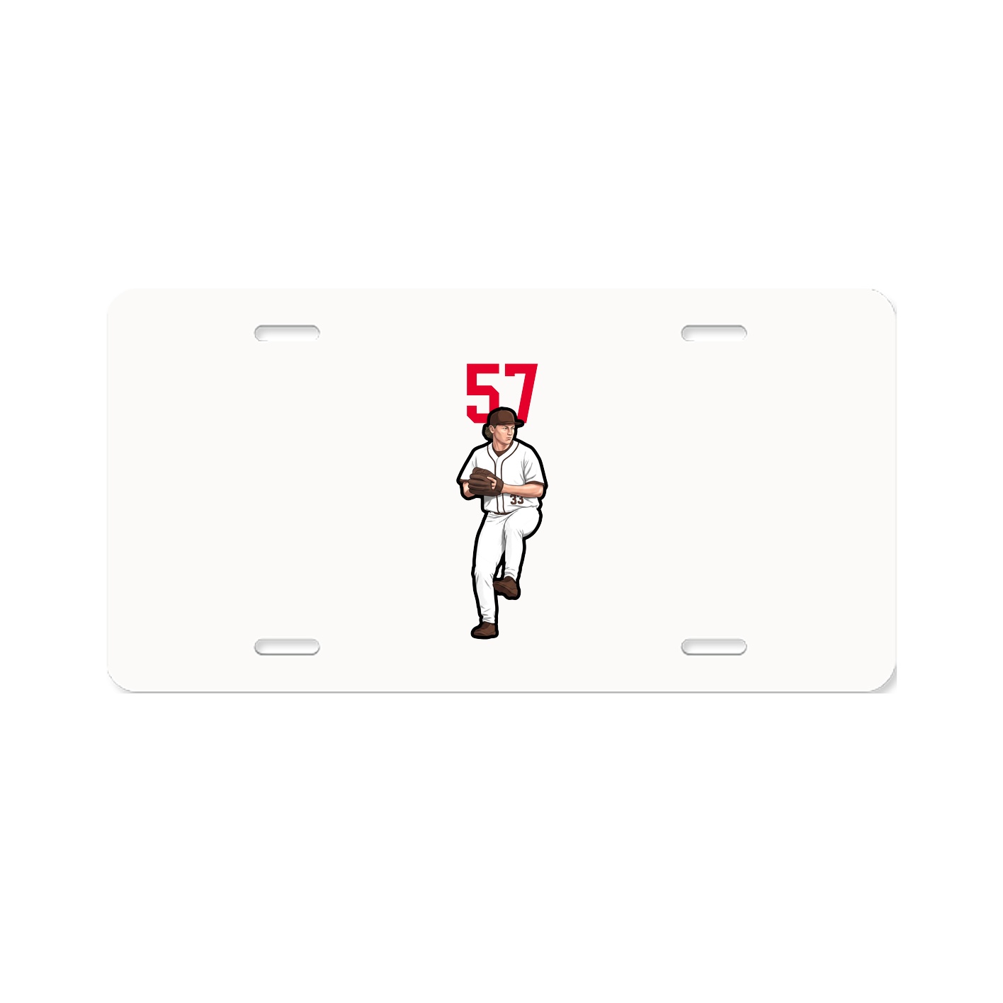 License Plate — Number Top in Classic