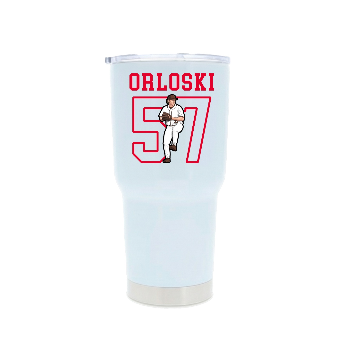30oz Stainless Steel Tumbler — Shirsey in White