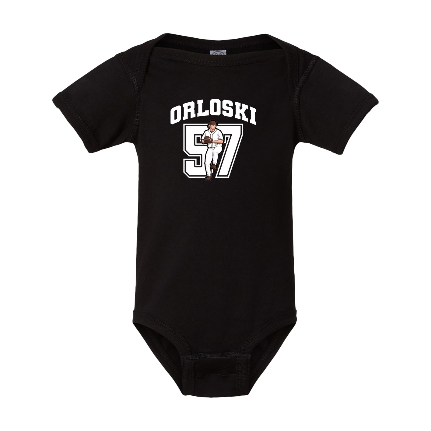 Baby Onesie — Number in Black