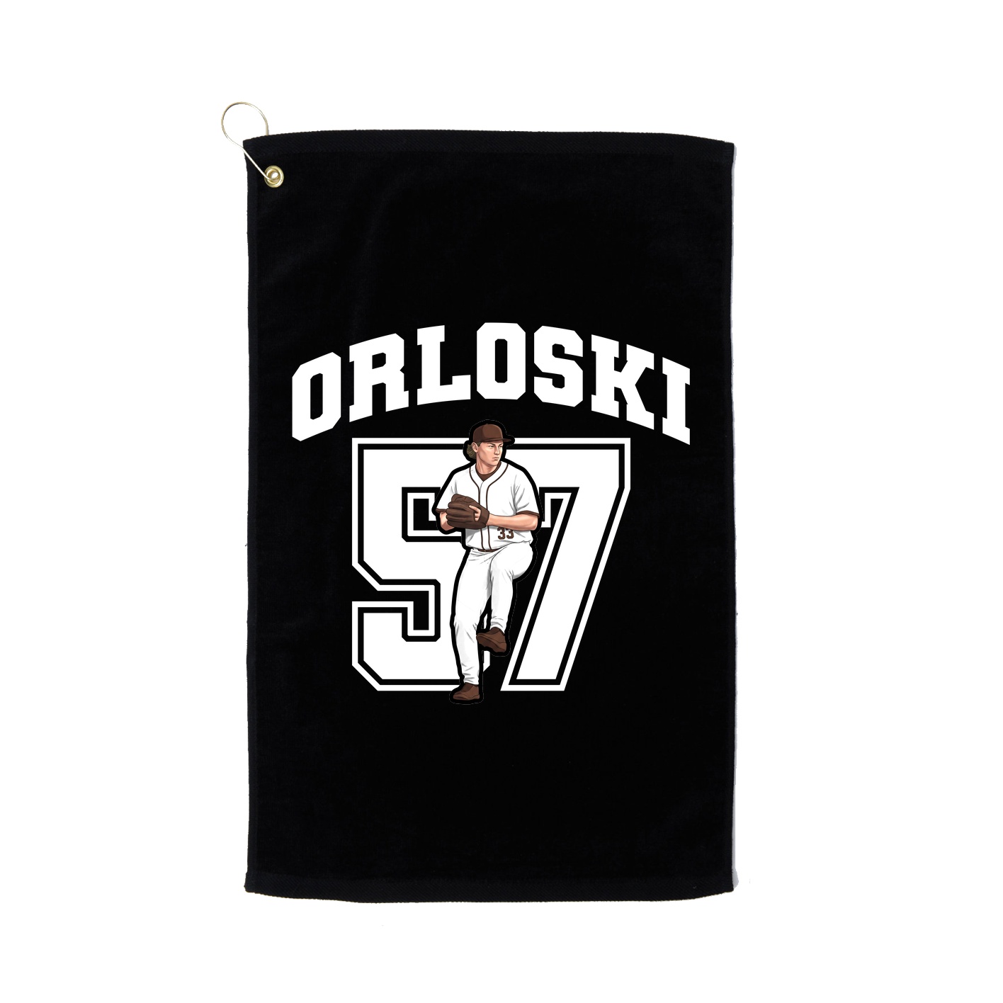Golf Towel — Number in Black