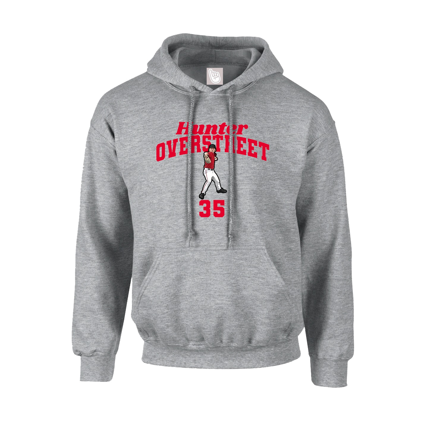 Youth Hoodie — Signature Arch in Grey