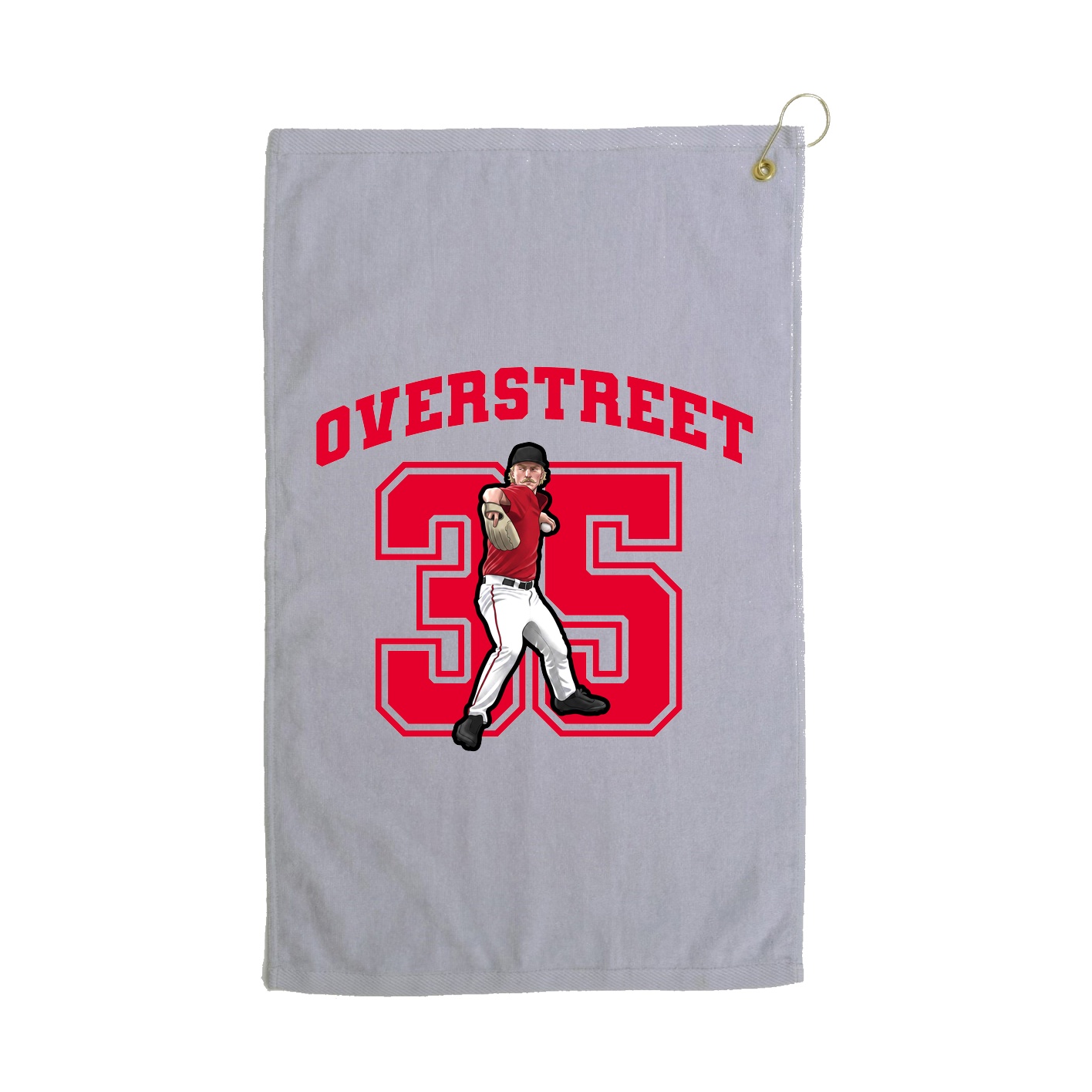 Golf Towel — Number in Grey
