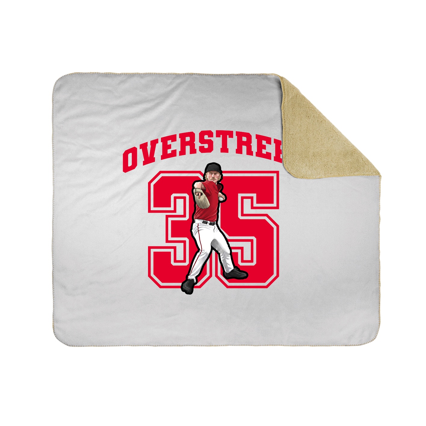 Throw Blanket — Number in White