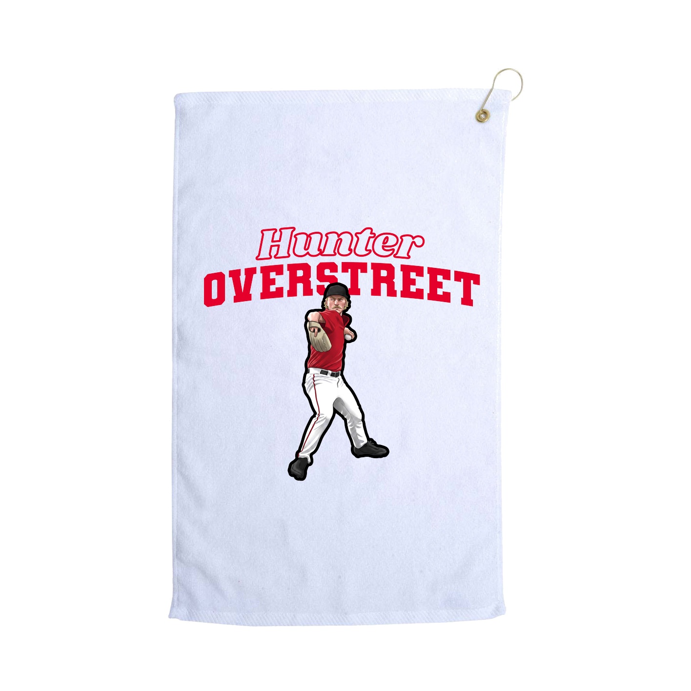 Golf Towel — Name Arch in White