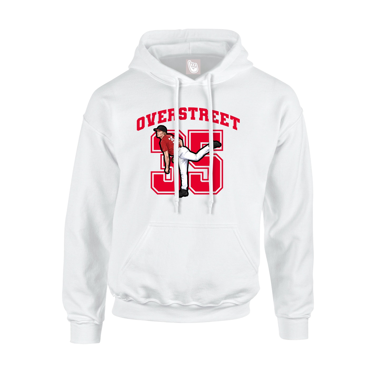 Hoodie — Number in White