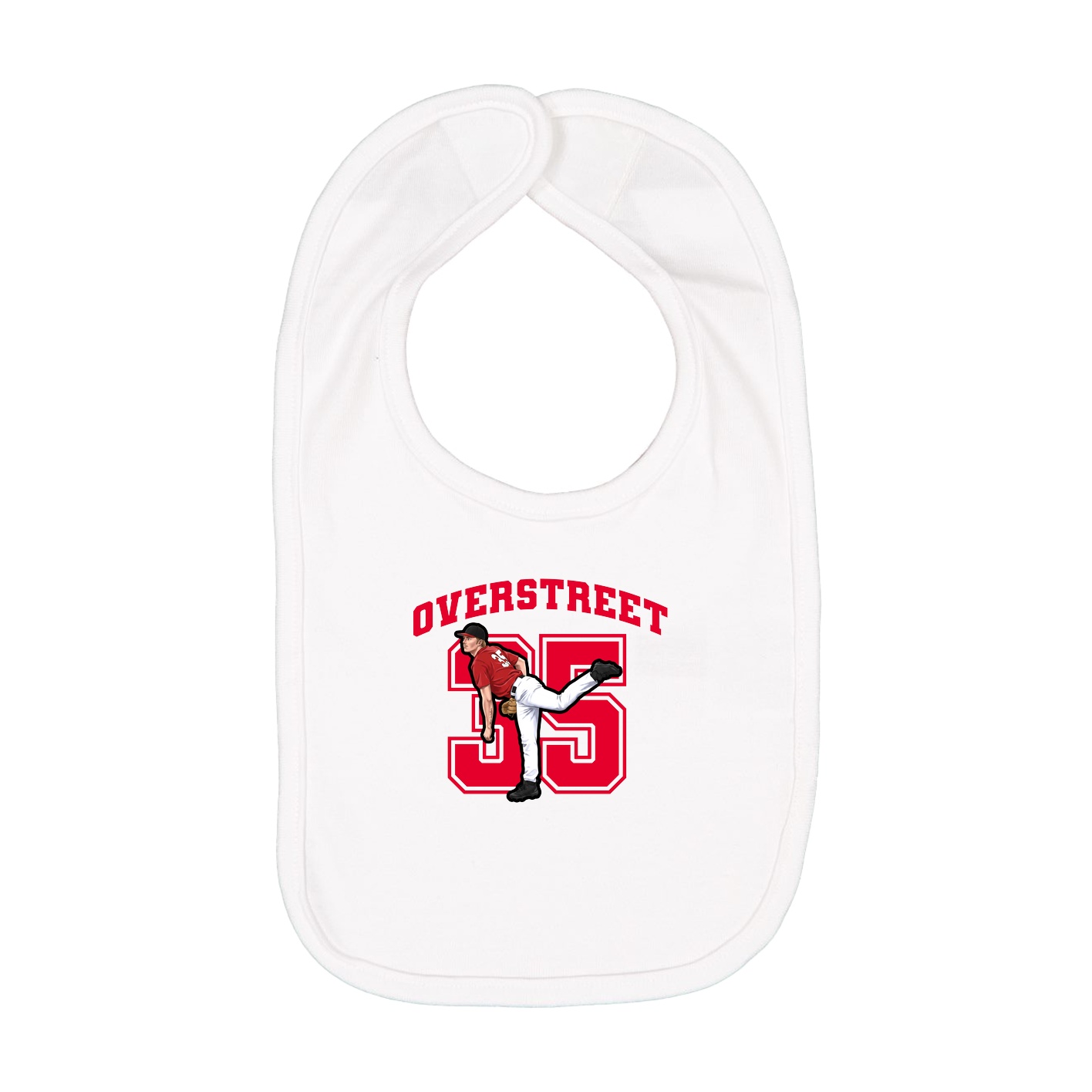 Infant Bib — Number in White