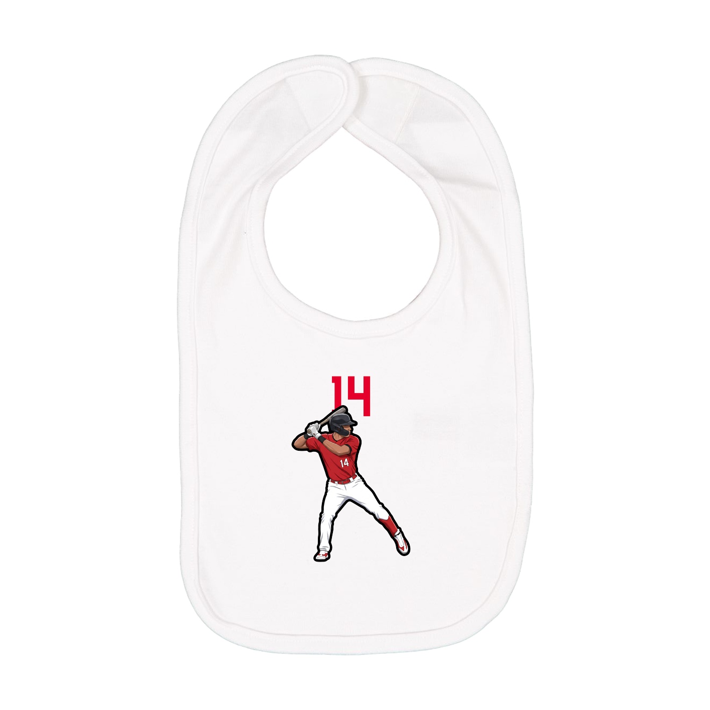 Infant Bib — Number Top in White