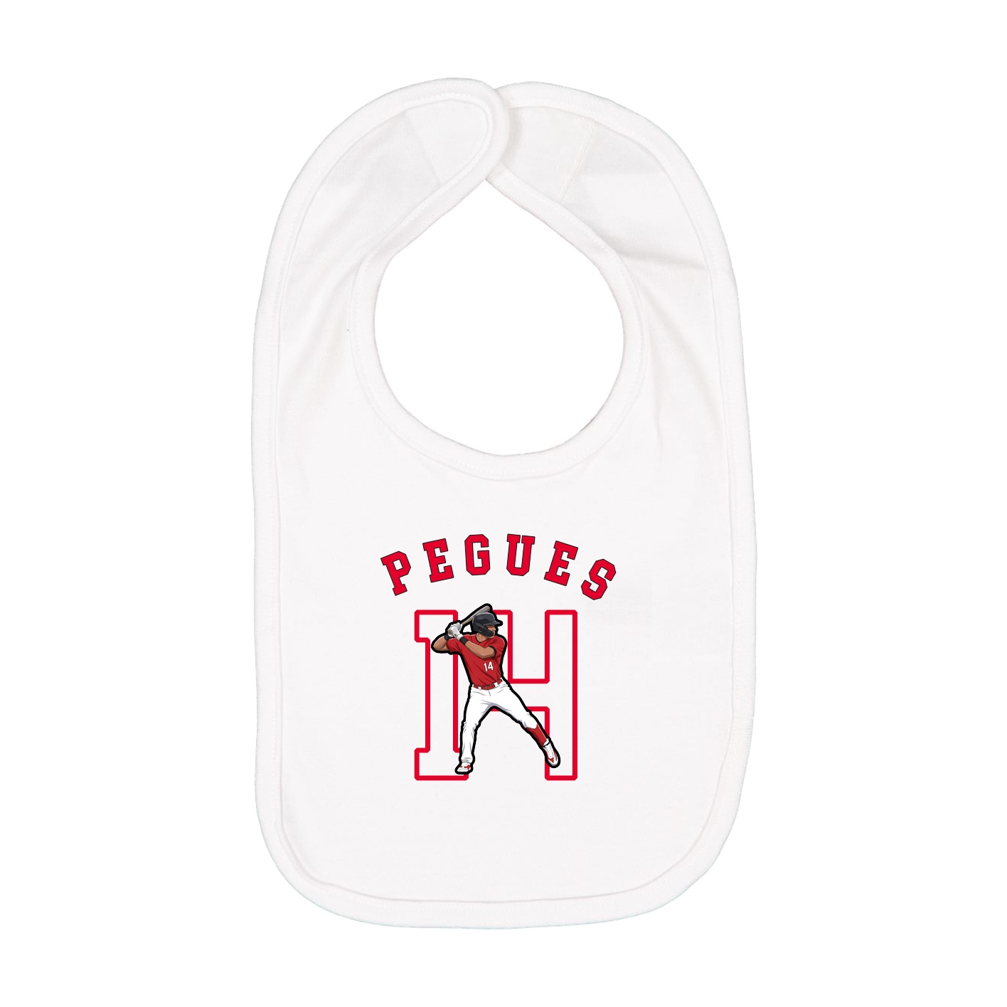 Infant Bib — Shirsey Arch in White