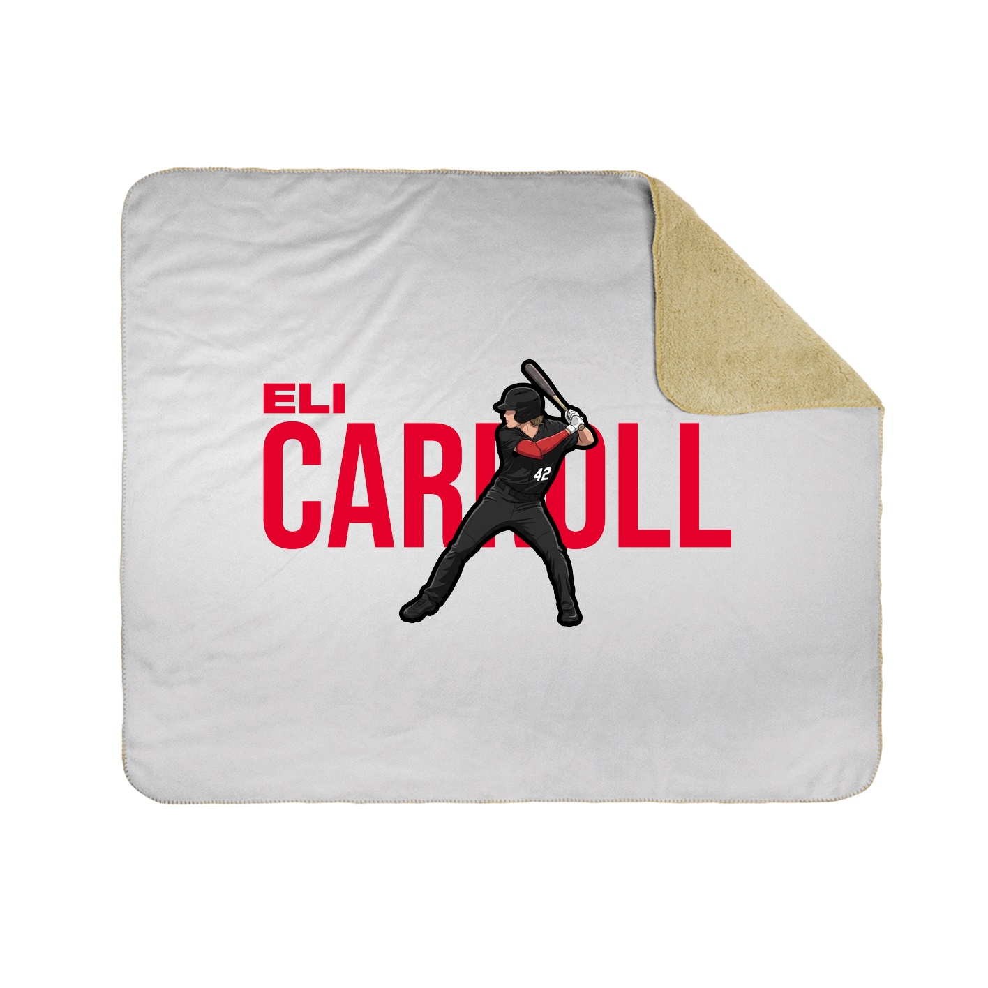 Throw Blanket — Player Name in White