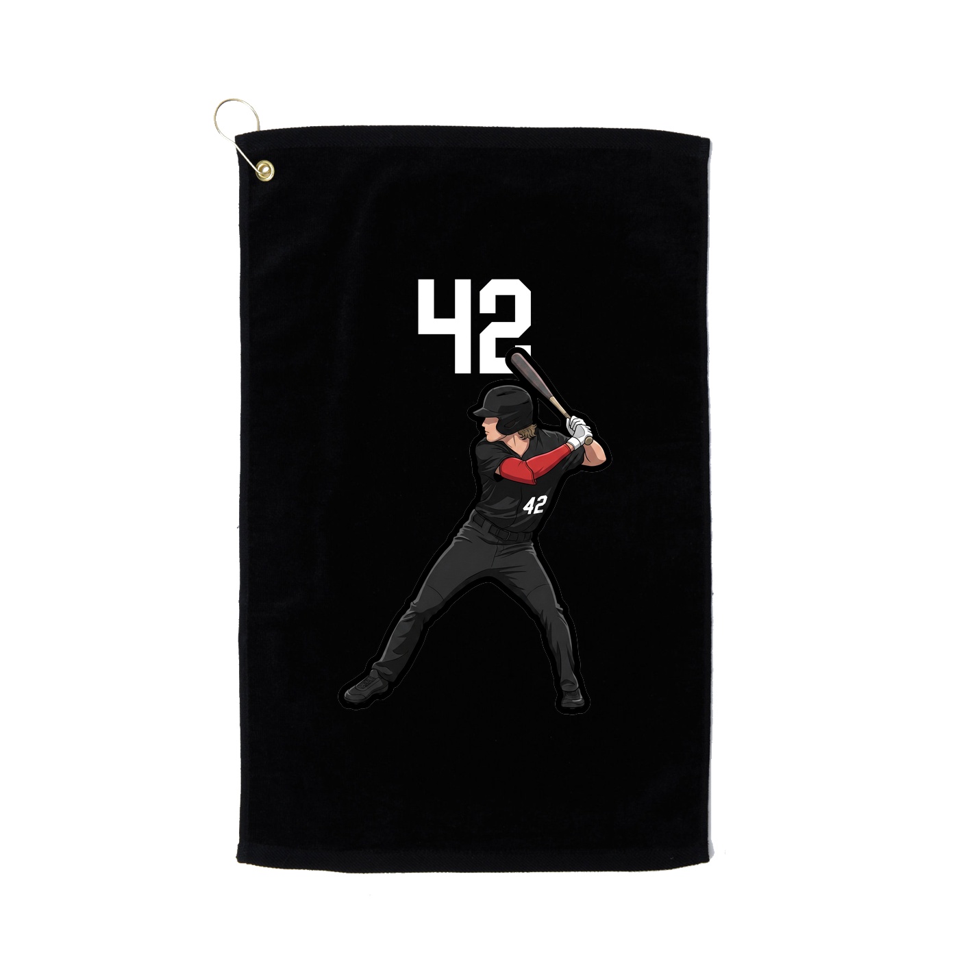 Golf Towel — Number Top in Black