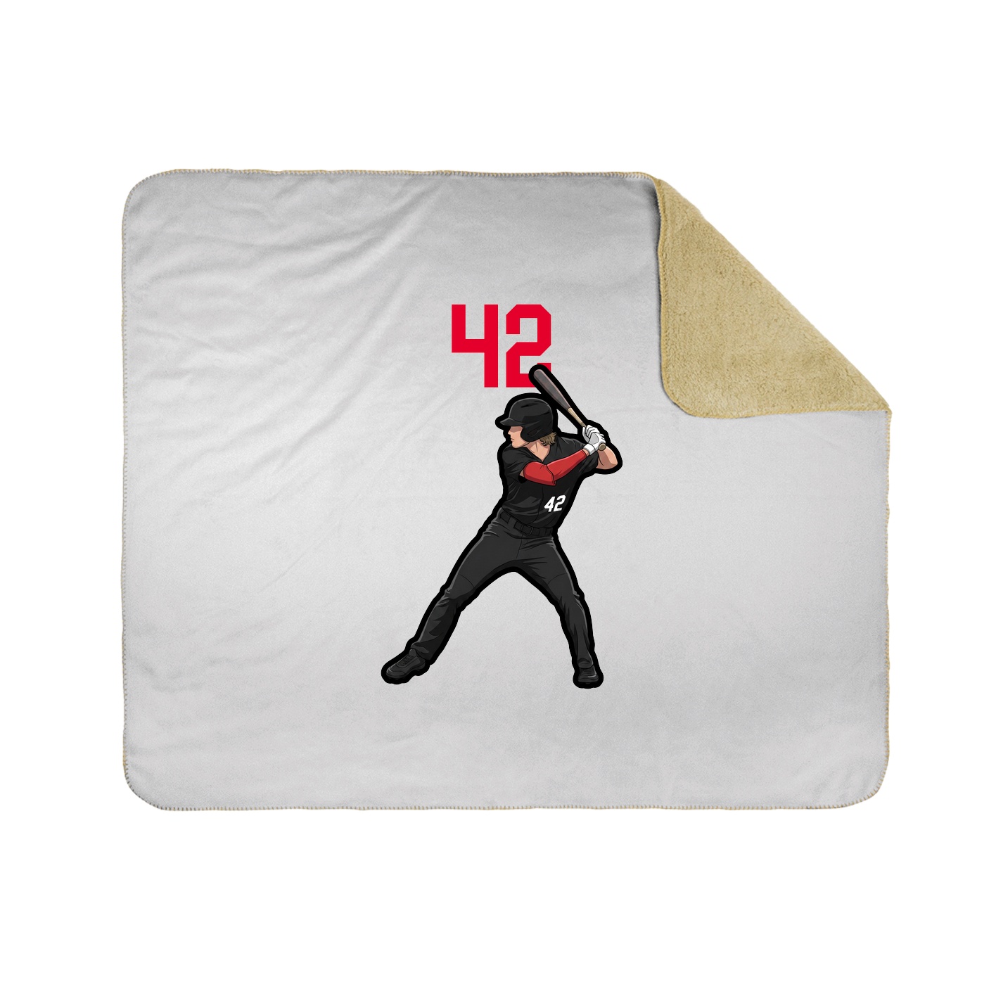 Throw Blanket — Number Top in White