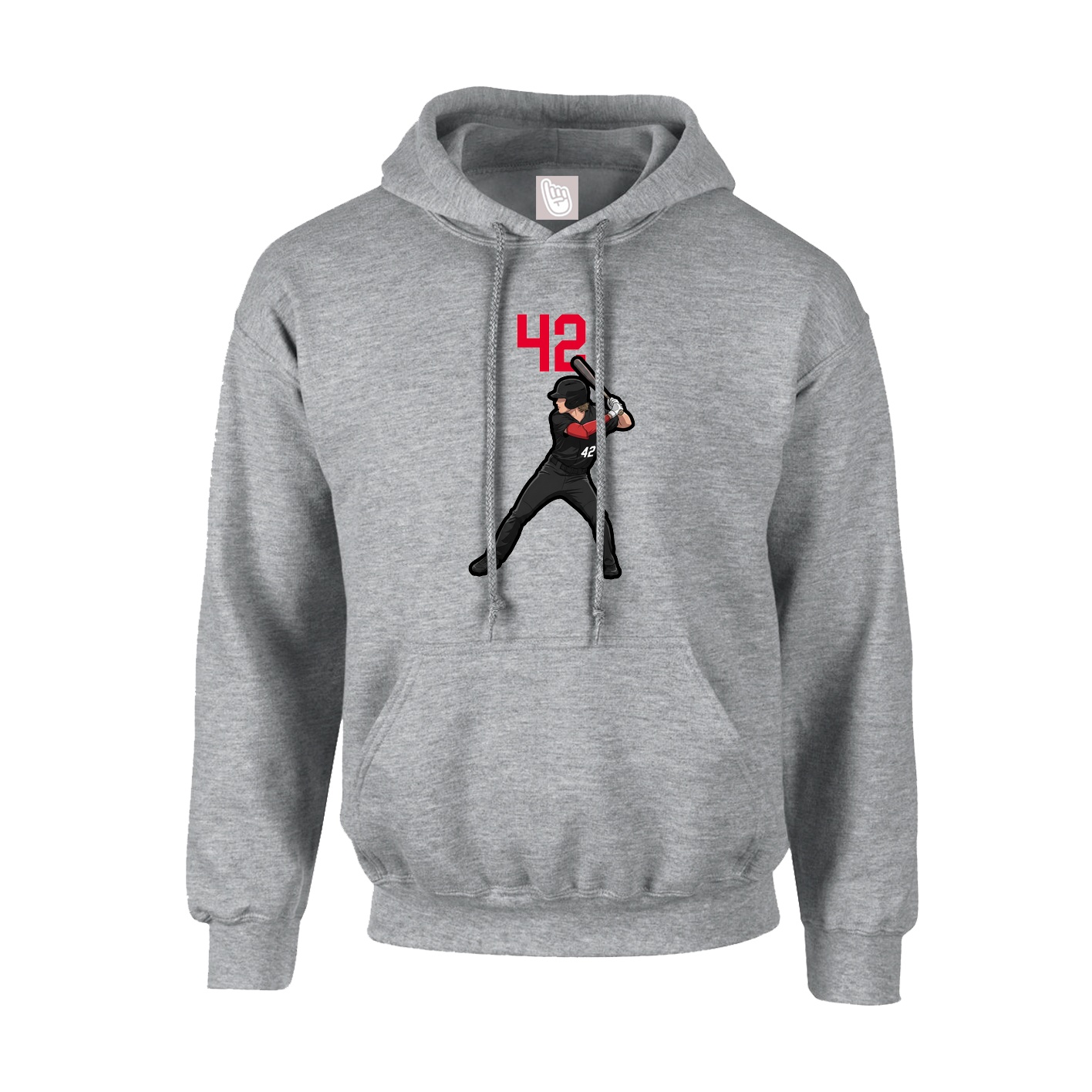 Youth Hoodie — Number Top in Grey