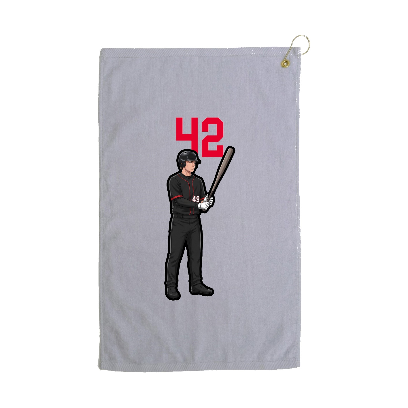 Golf Towel — Number Top in Grey