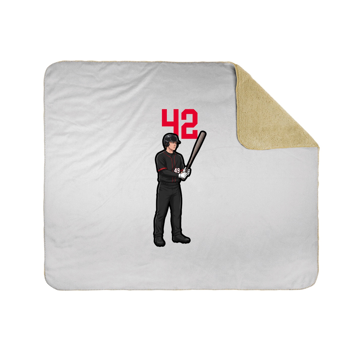 Throw Blanket — Number Top in White
