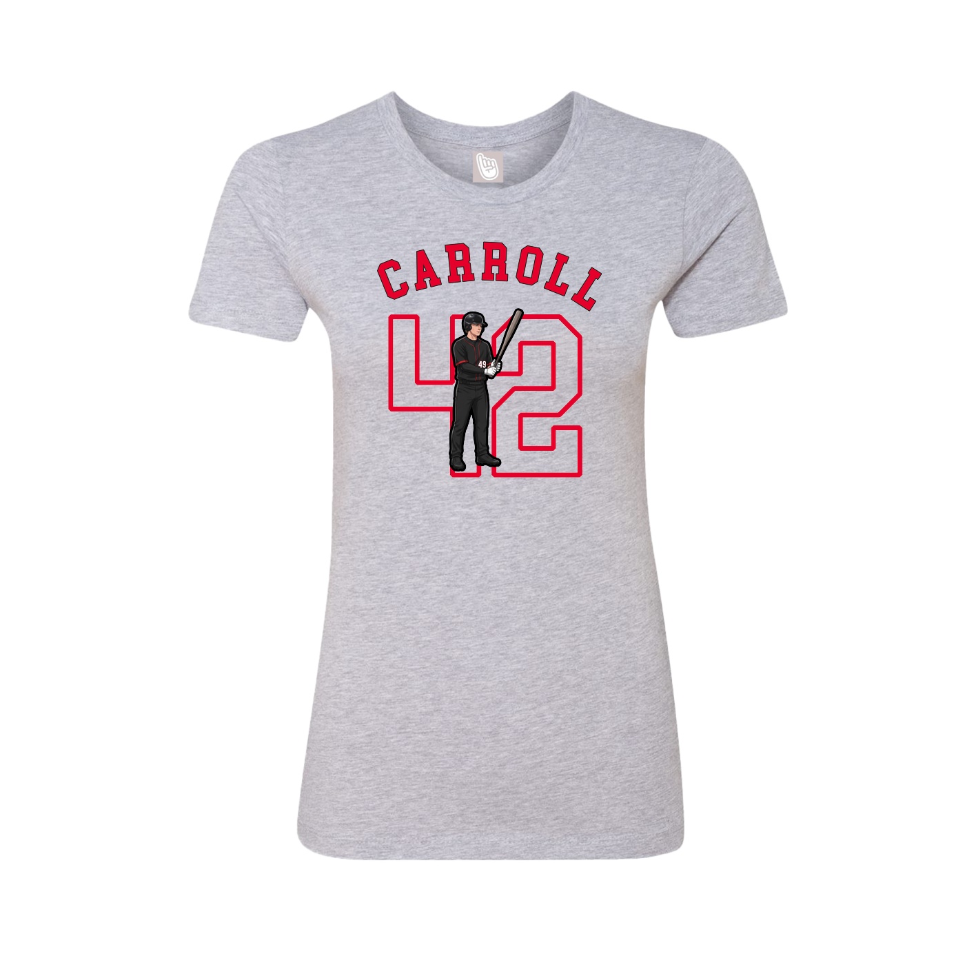Fitted Women's Tee — Shirsey Arch in Grey