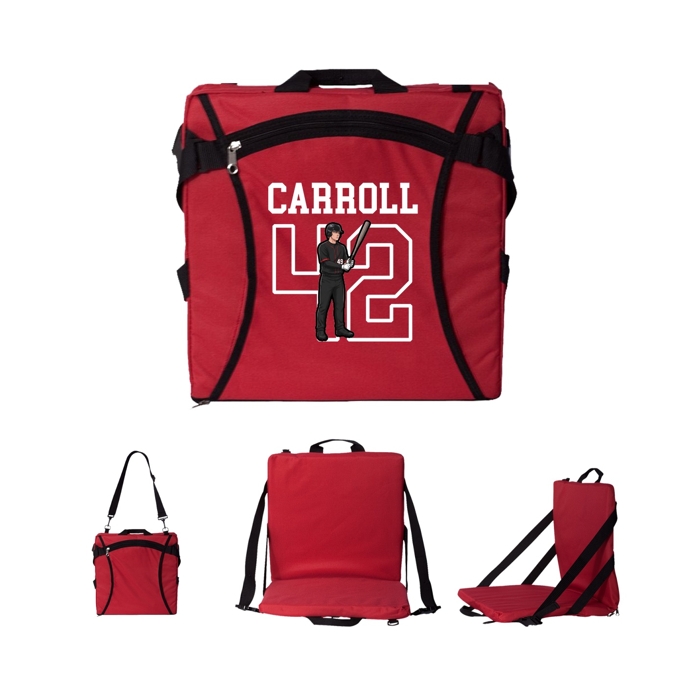 Folding Stadium Seat — Shirsey in Red