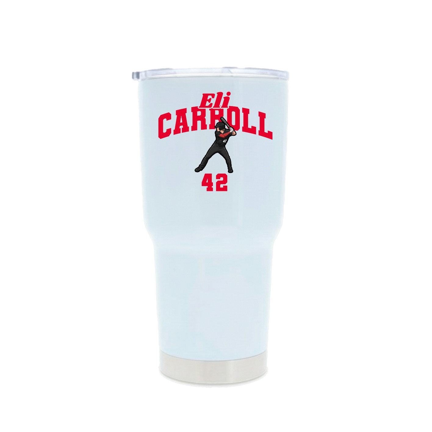 30oz Stainless Steel Tumbler — Signature Arch in White