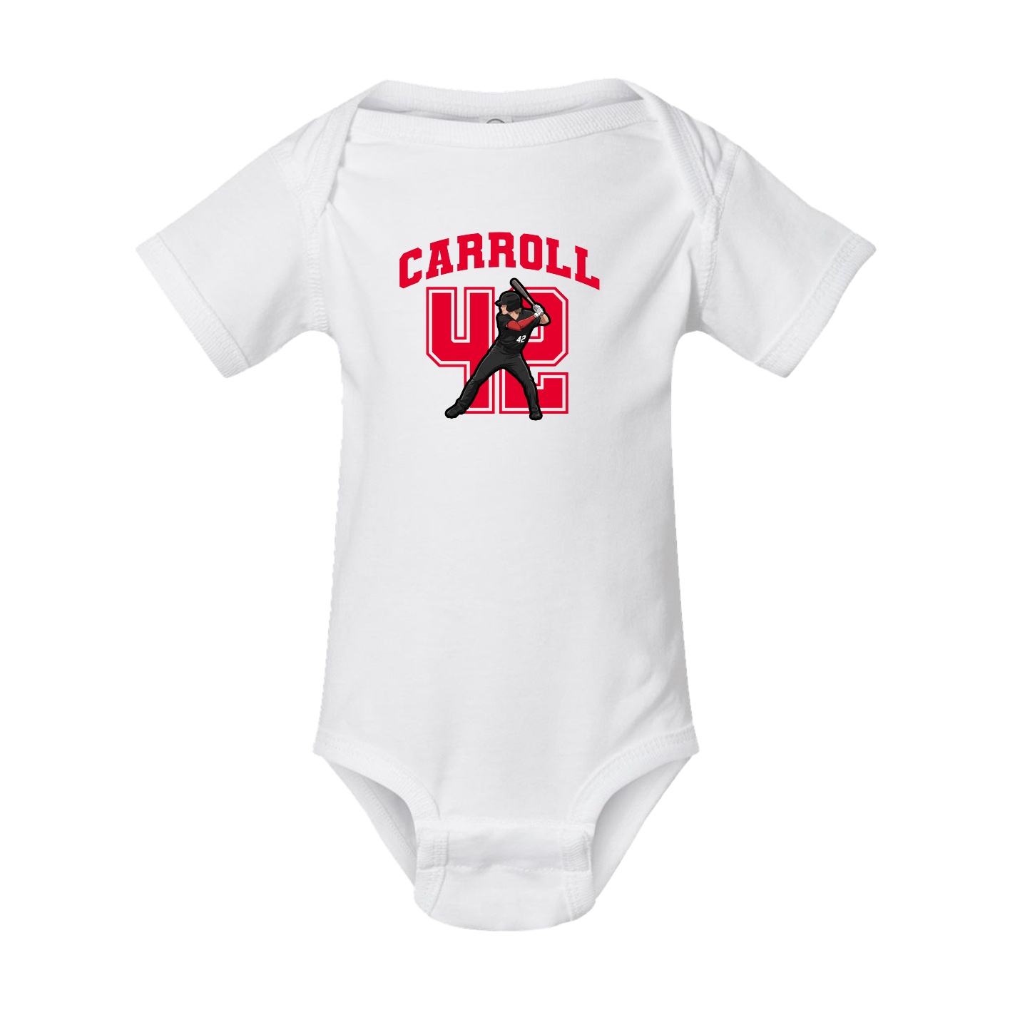 Baby Onesie — Number in White