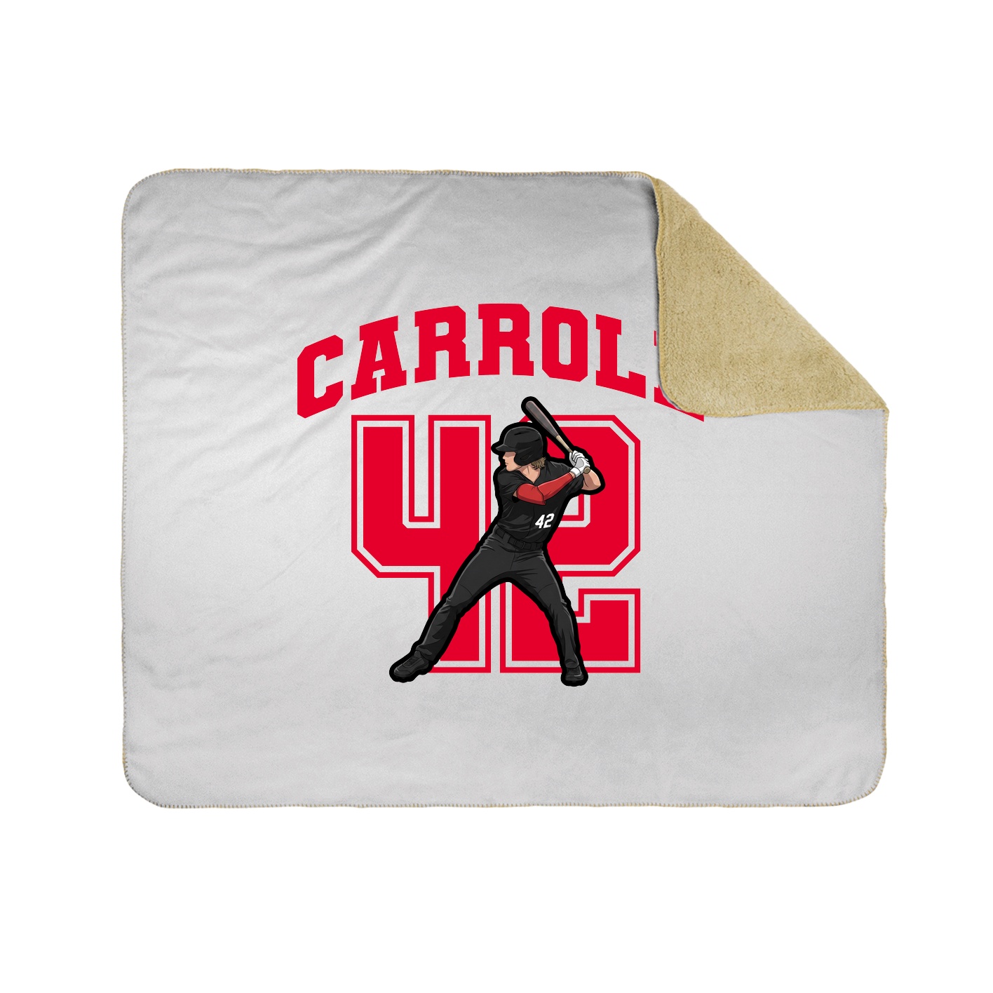 Throw Blanket — Number in White
