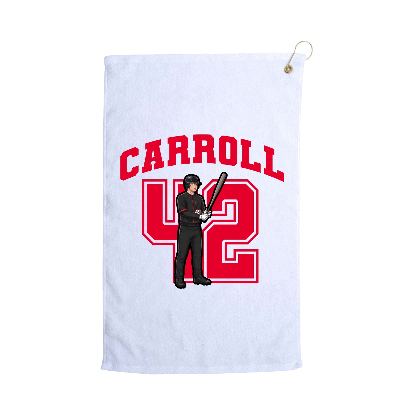 Golf Towel — Number in White