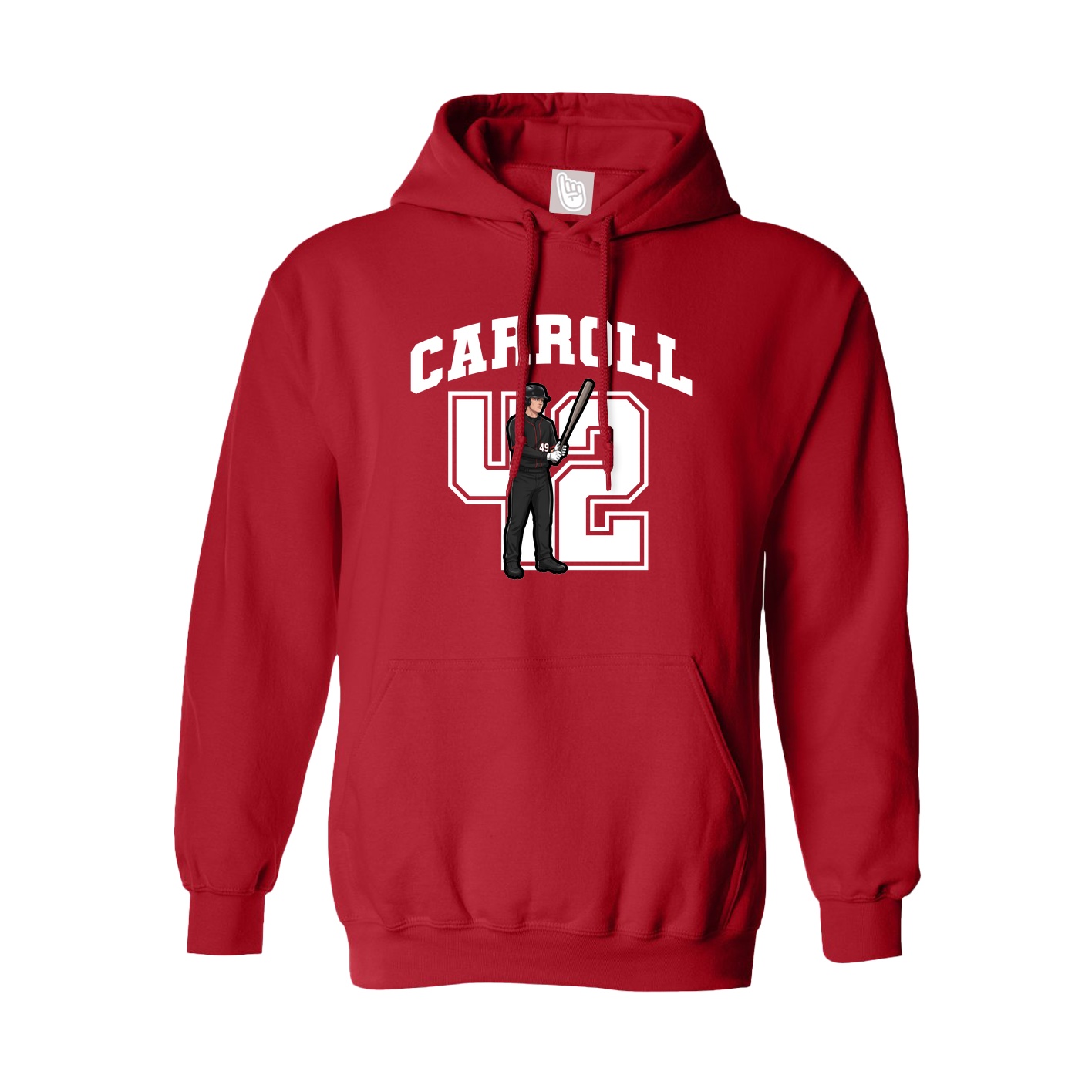 Hoodie — Number in Red