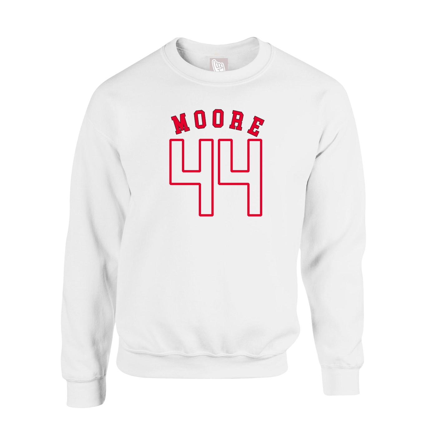 Fleece Crew — Shirsey Arch in White