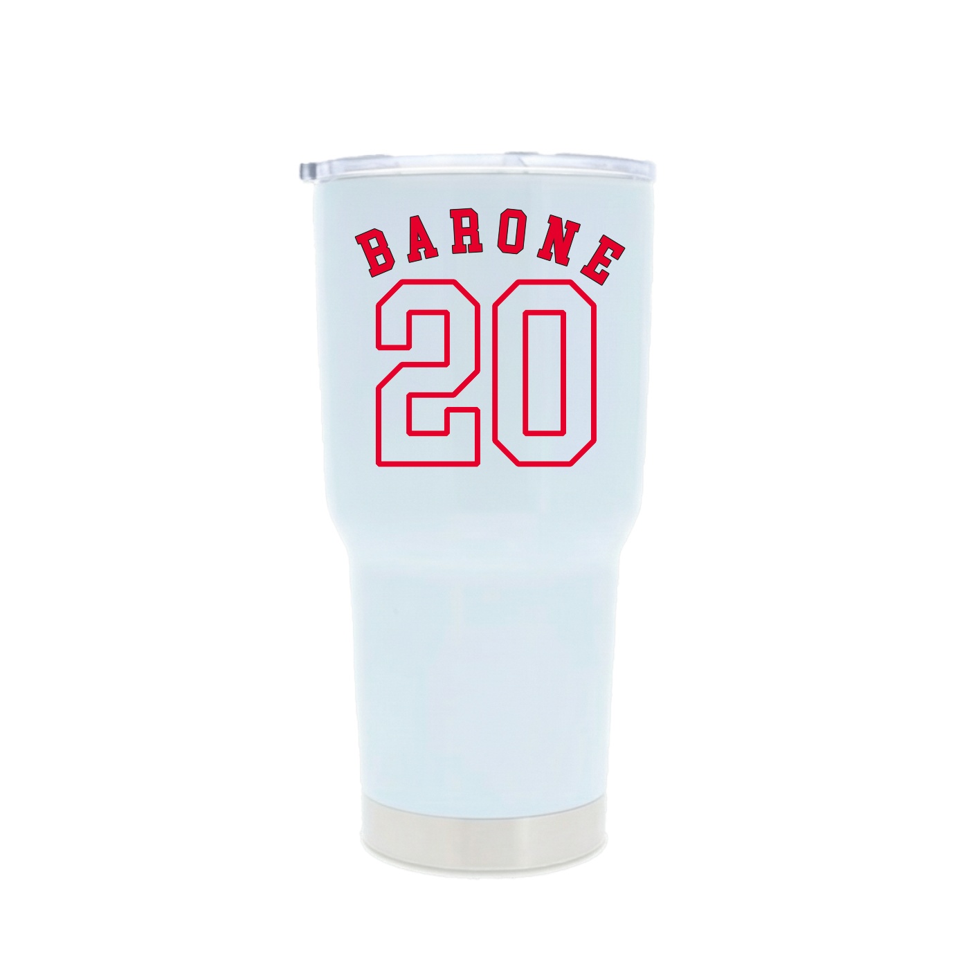 30oz Stainless Steel Tumbler — Shirsey Arch in White