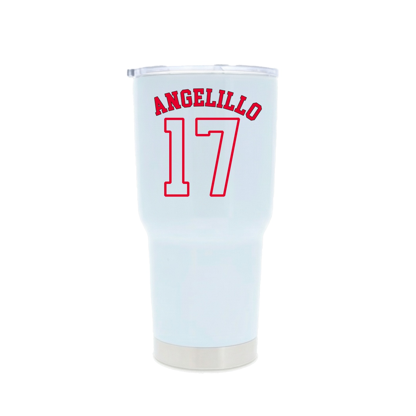 30oz Stainless Steel Tumbler — Shirsey Arch in White